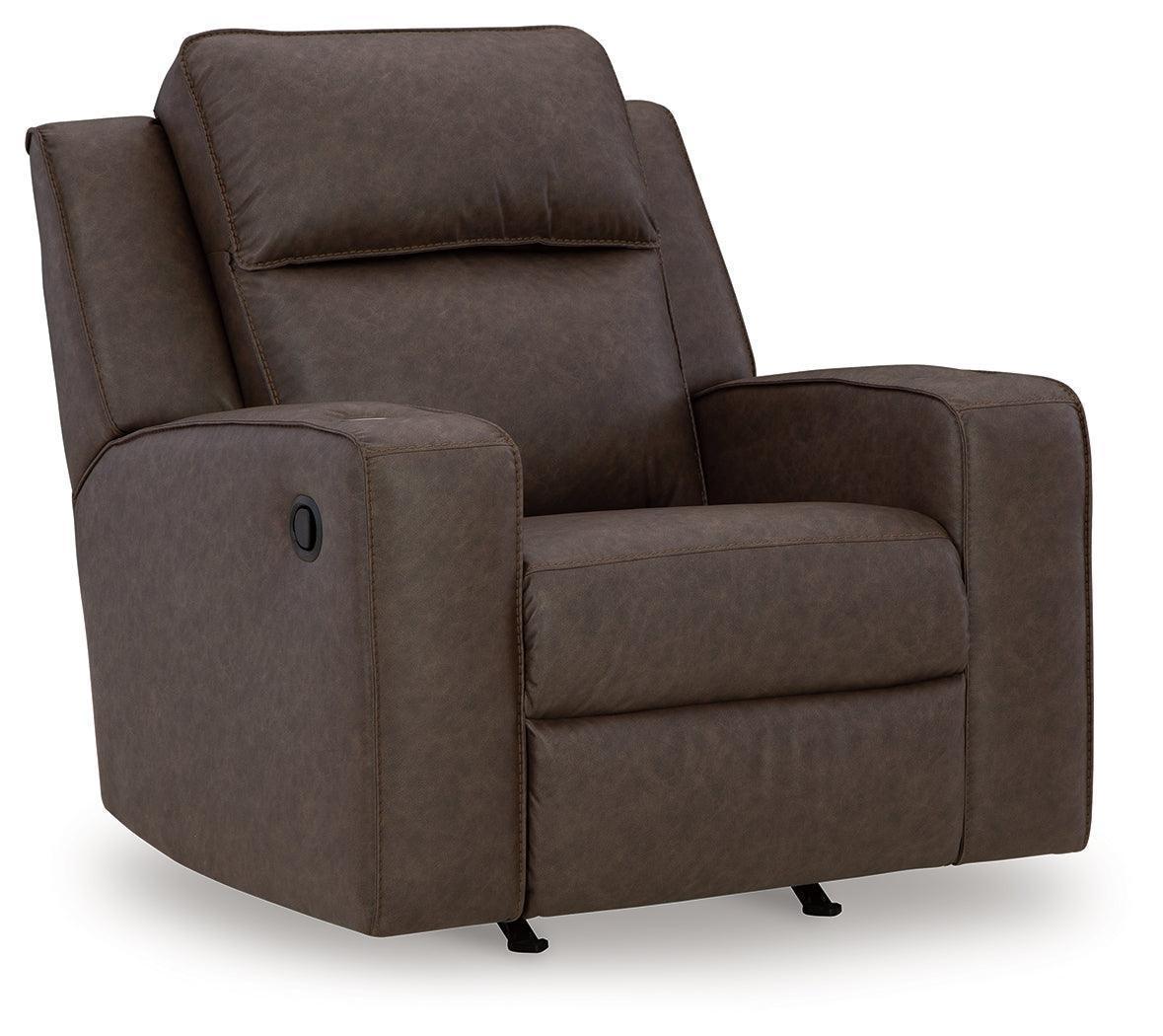 Lavenhorne Granite Faux Leather Recliner - Image 2