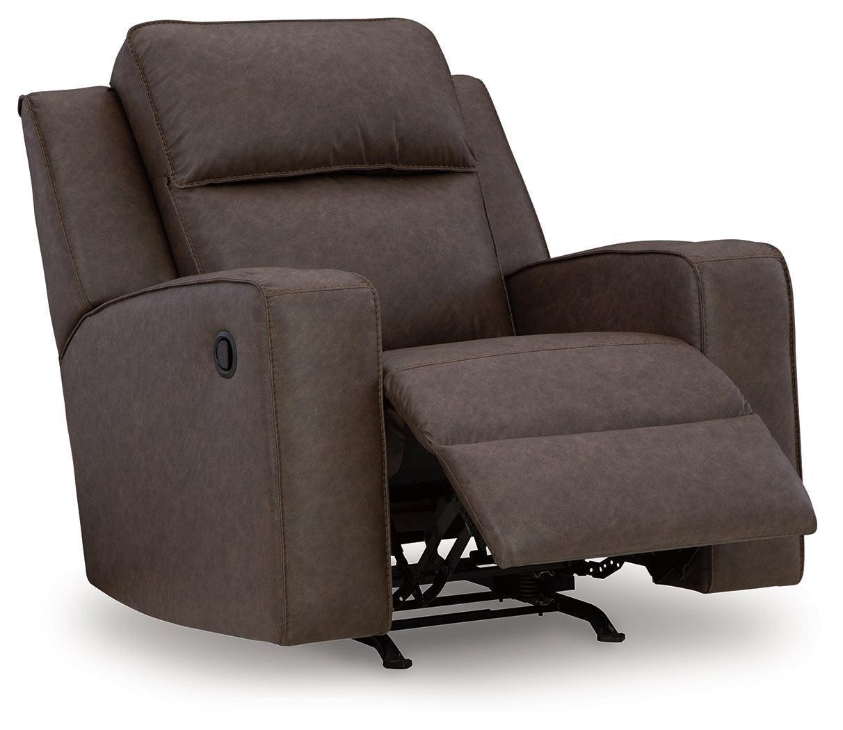 Lavenhorne Granite Faux Leather Recliner - Image 3