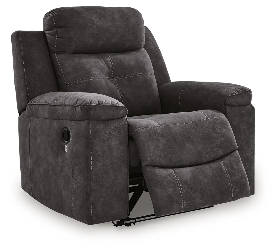 Brysonview Charcoal Faux Leather Recliner - Image 3