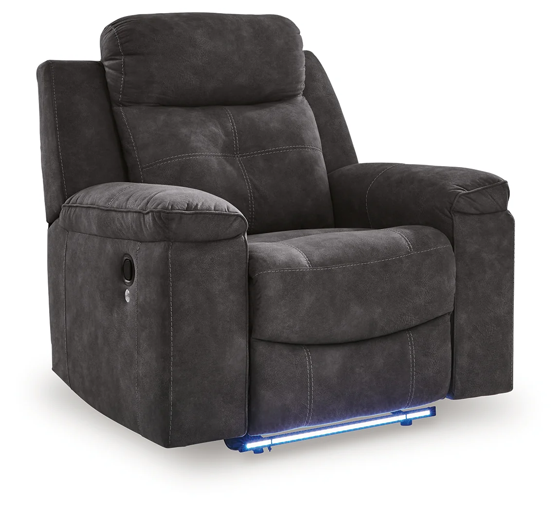Brysonview Charcoal Faux Leather Recliner - Image 2
