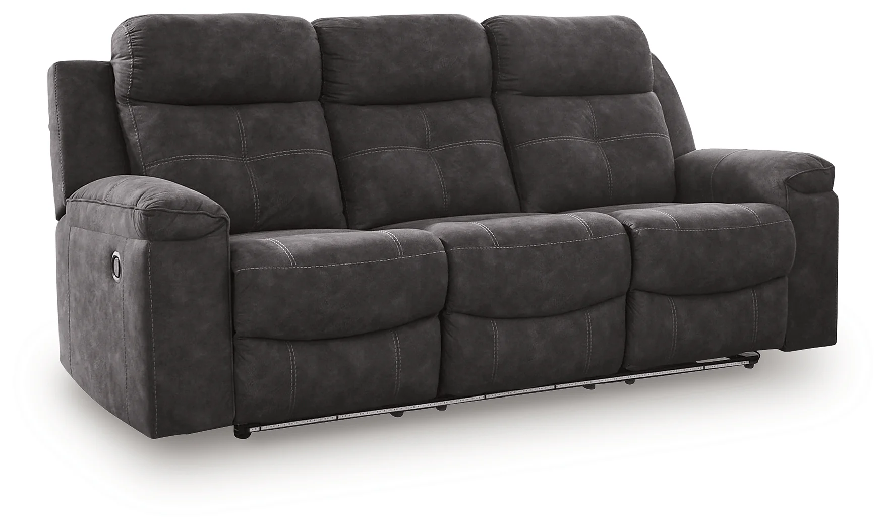 Brysonview Charcoal Faux Leather Reclining Sofa - Image 2