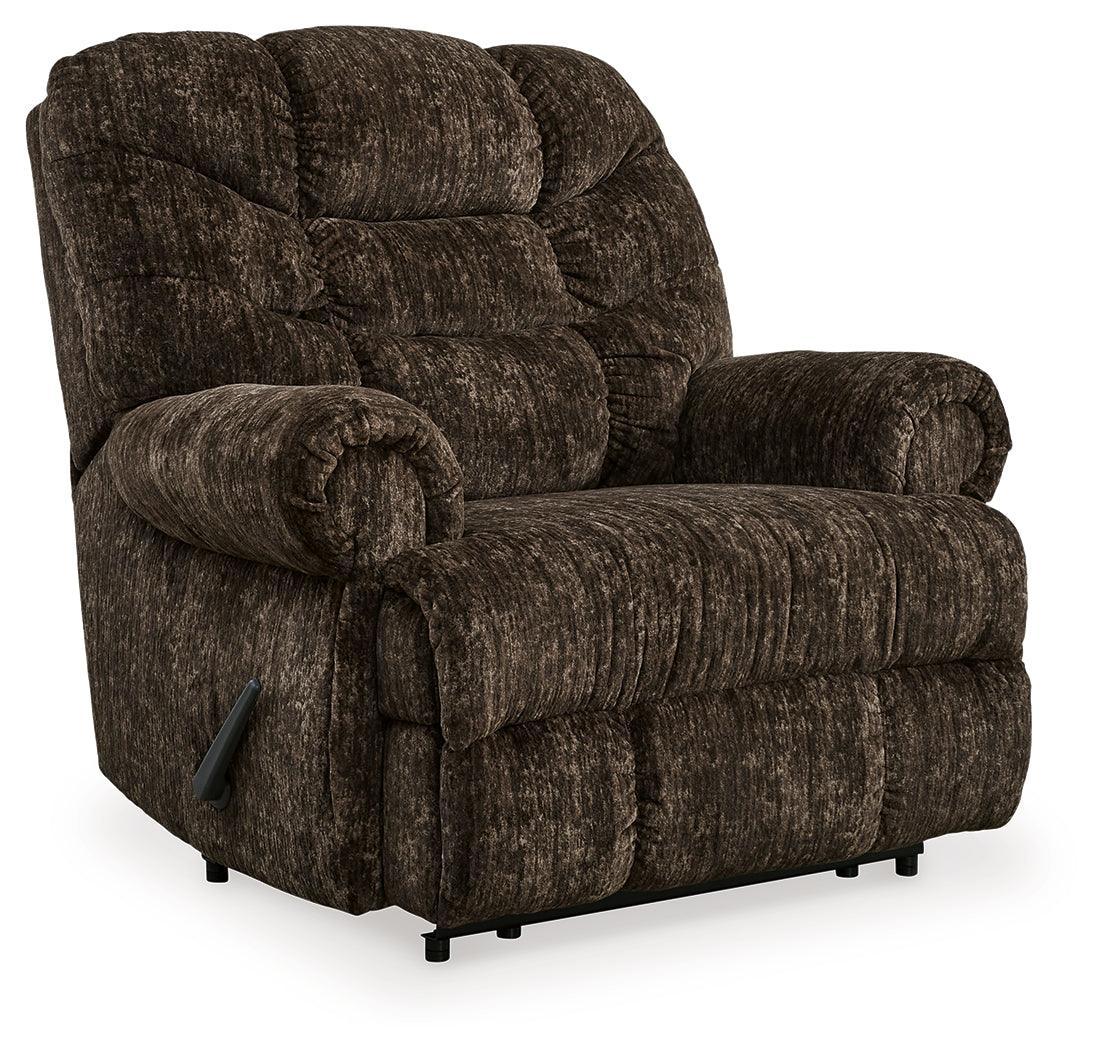 Movie Man Chocolate Velvet Recliner - Image 2