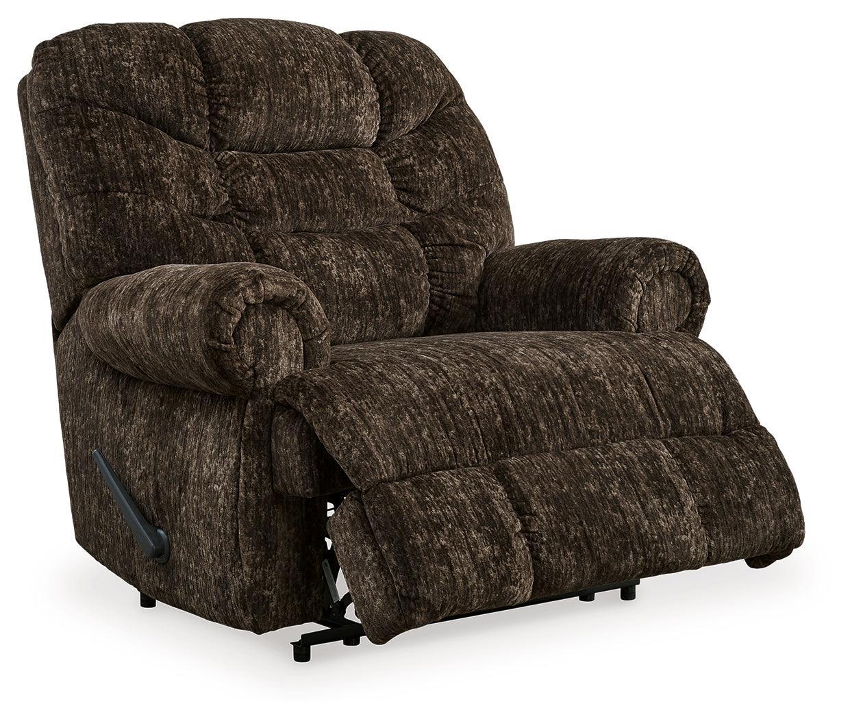 Movie Man Chocolate Velvet Recliner - Image 3