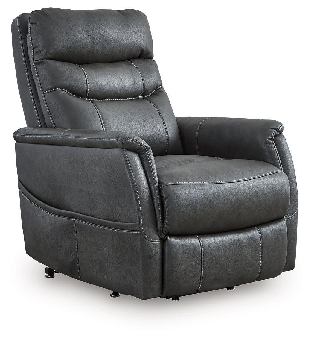 Strawbill Shadow Faux Leather Power Lift Recliner - Image 1