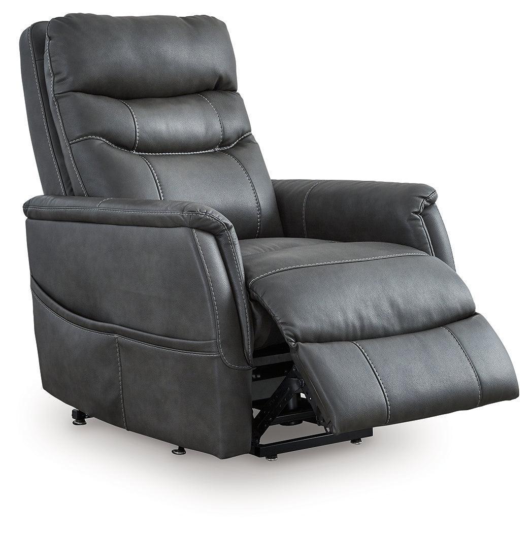 Strawbill Shadow Faux Leather Power Lift Recliner - Image 2