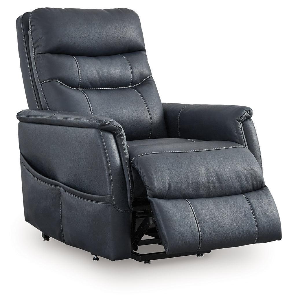 Strawbill Sapphire Faux Leather Power Lift Recliner - Image 2