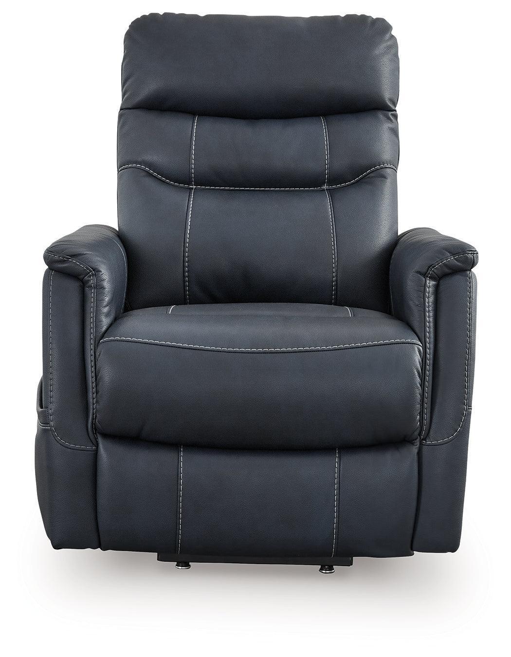 Strawbill Sapphire Faux Leather Power Lift Recliner - Image 3
