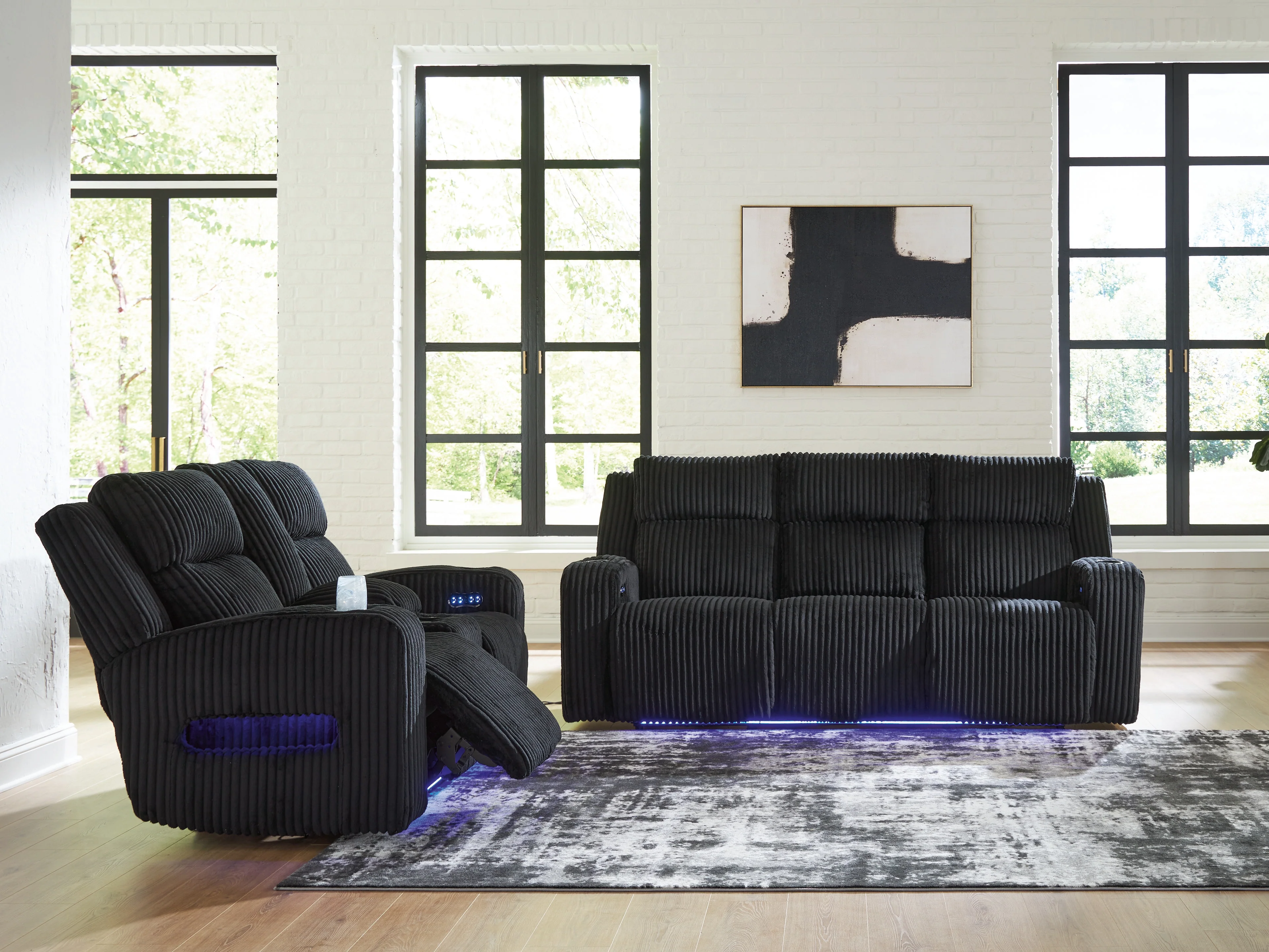 Forest Black Lake Sofa and Loveseat - Image 2