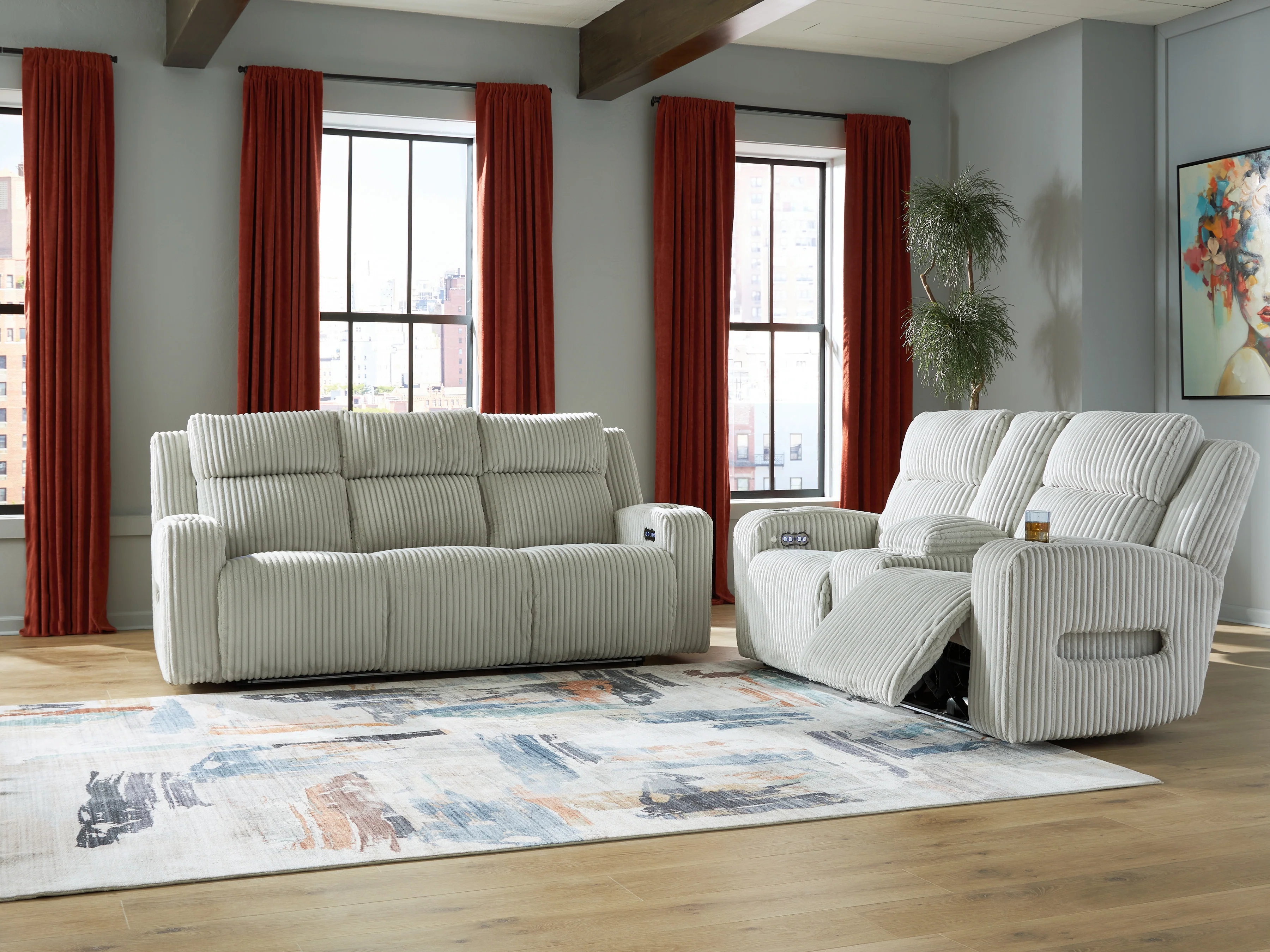Forest Alloy Lake Sofa and Loveseat - Image 2