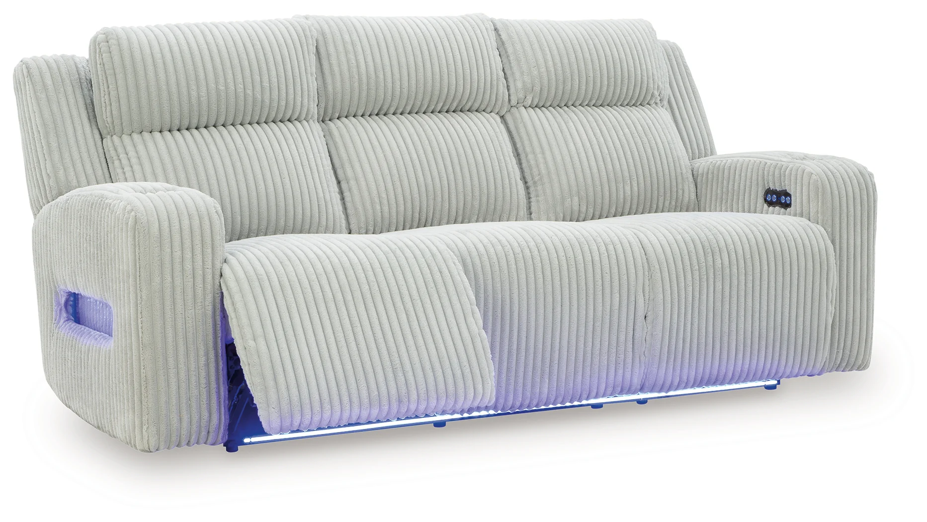 Forest Lake Alloy Chenille,Velvet Power Reclining Sofa - Image 3