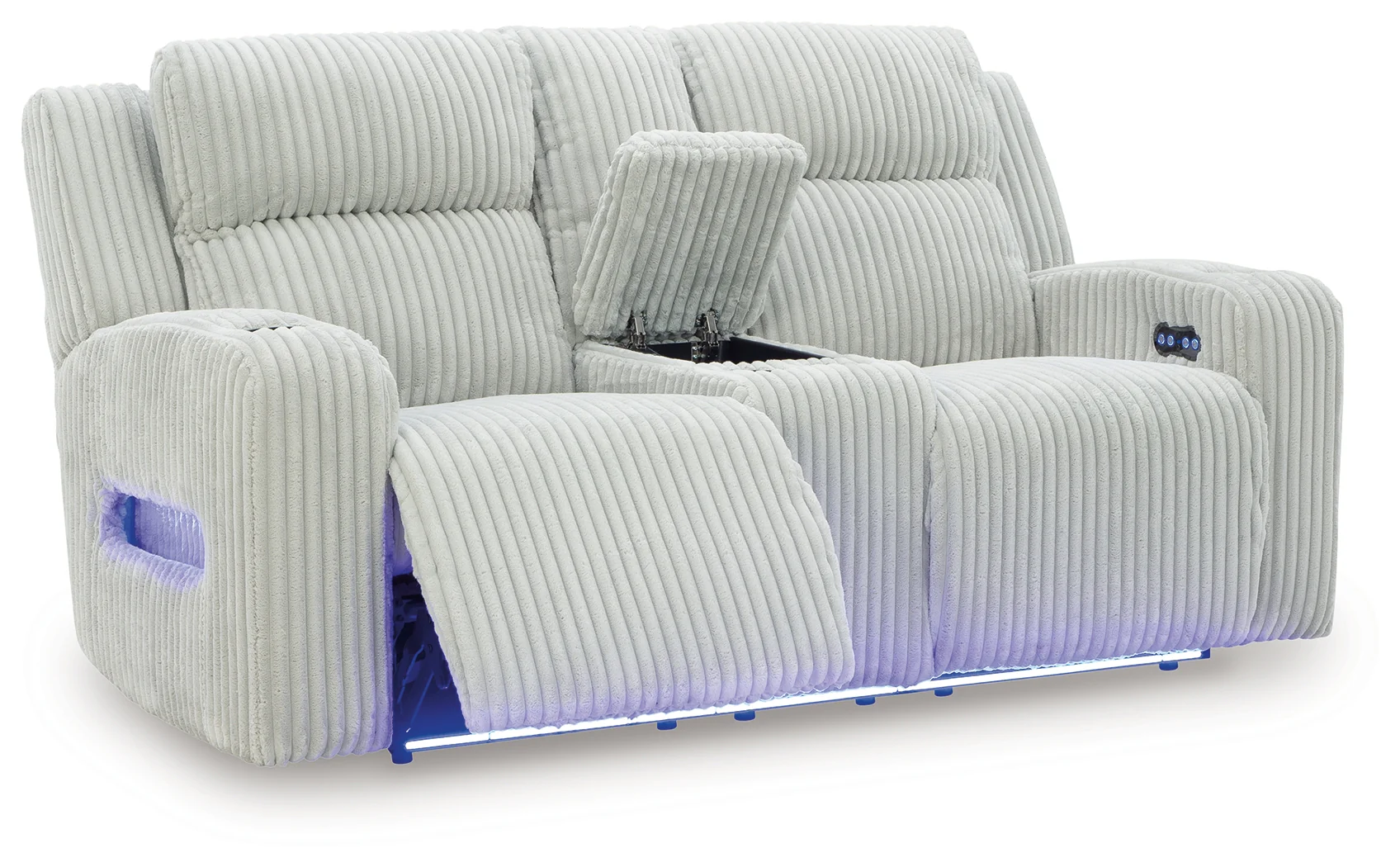 Forest Lake Alloy Chenille,Velvet Power Reclining Loveseat with Console - Image 3