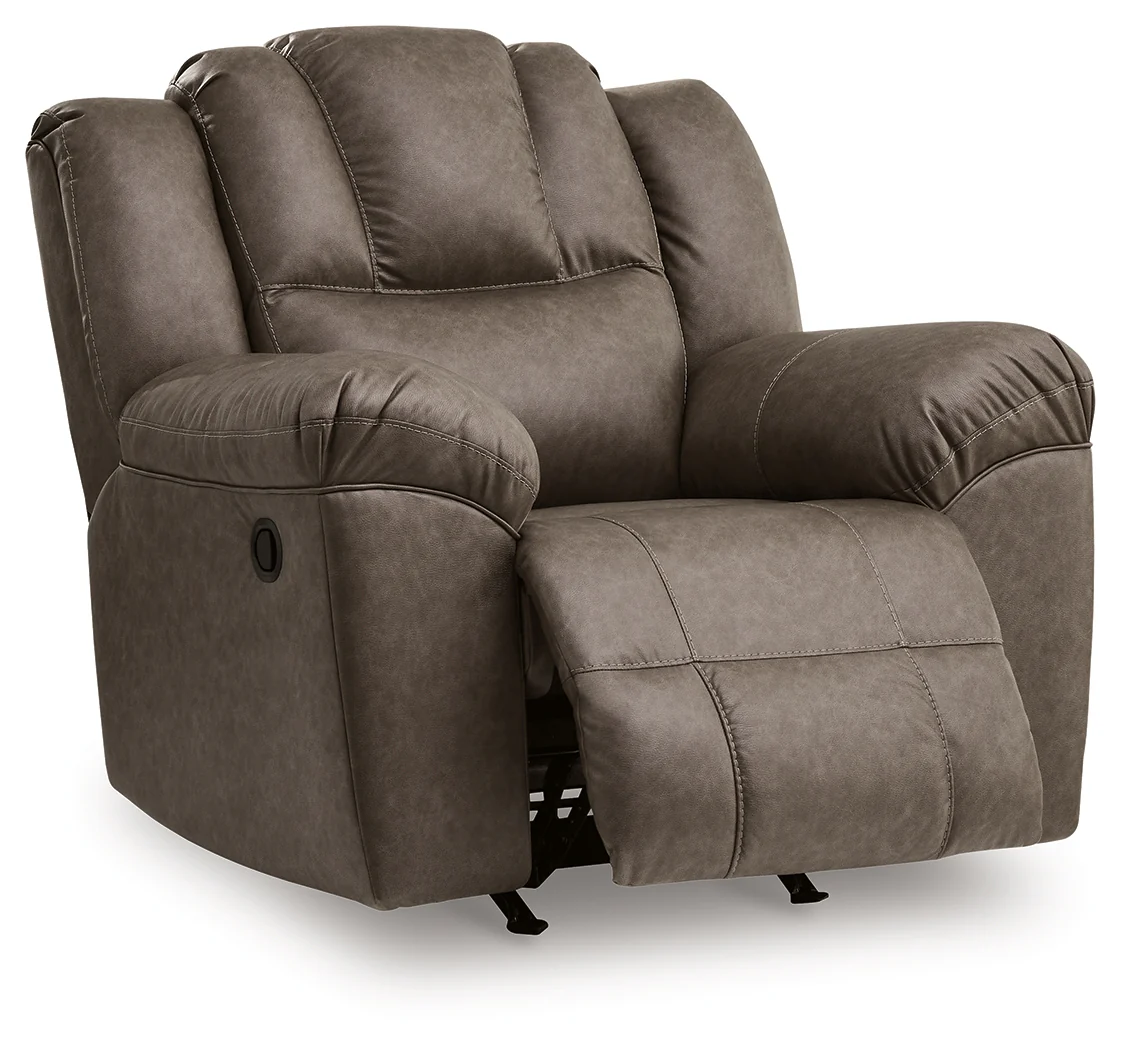 Lowilla Driftwood Faux Leather Recliner - Image 3
