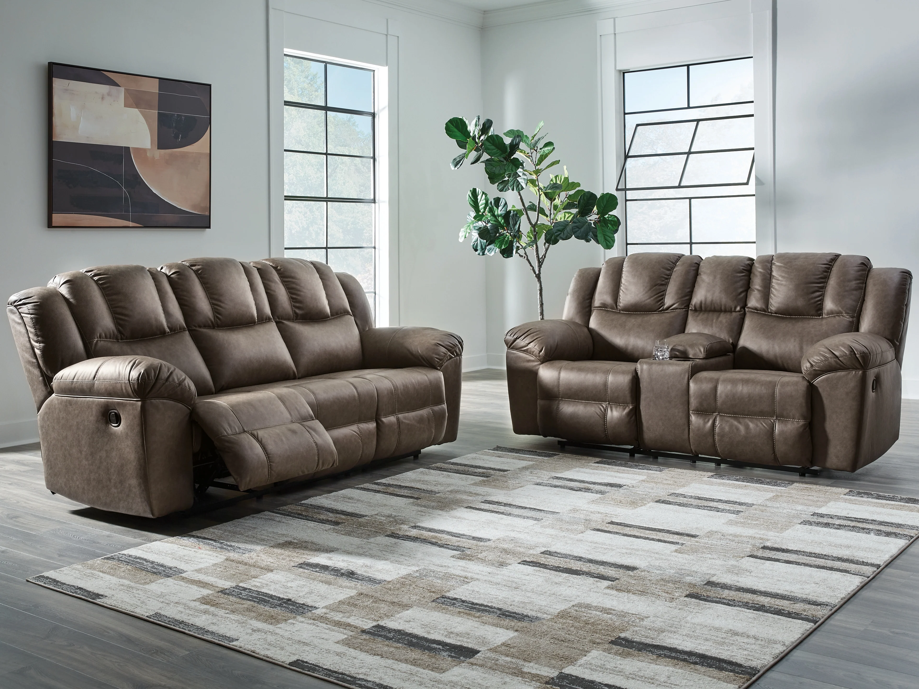 Lowilla Driftwood Sofa and Loveseat - Image 2