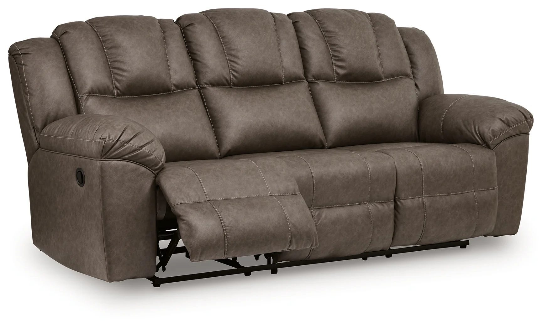 Lowilla Driftwood Faux Leather Reclining Sofa - Image 3