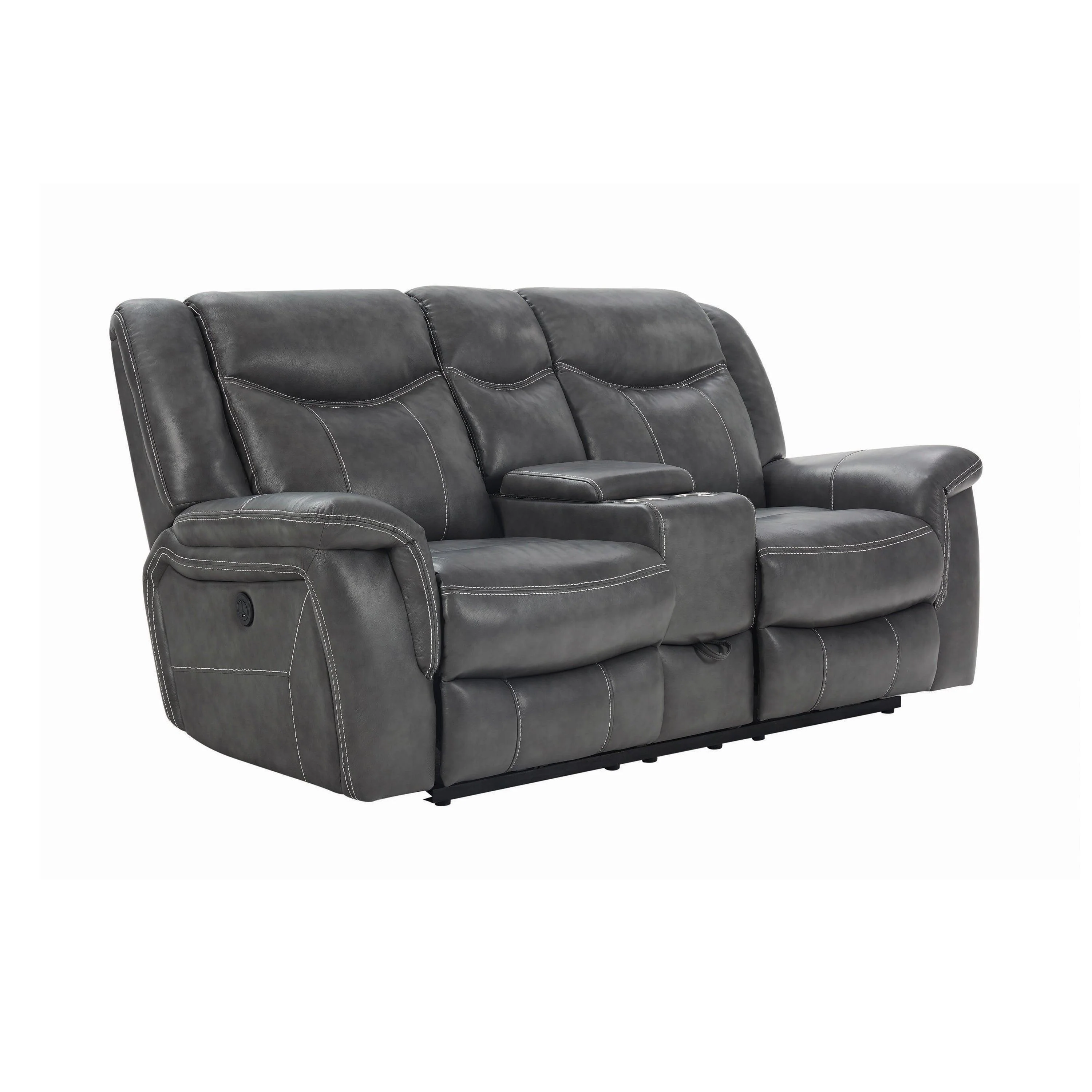 Conrad Upholstered Motion Loveseat Cool Grey - Image 2