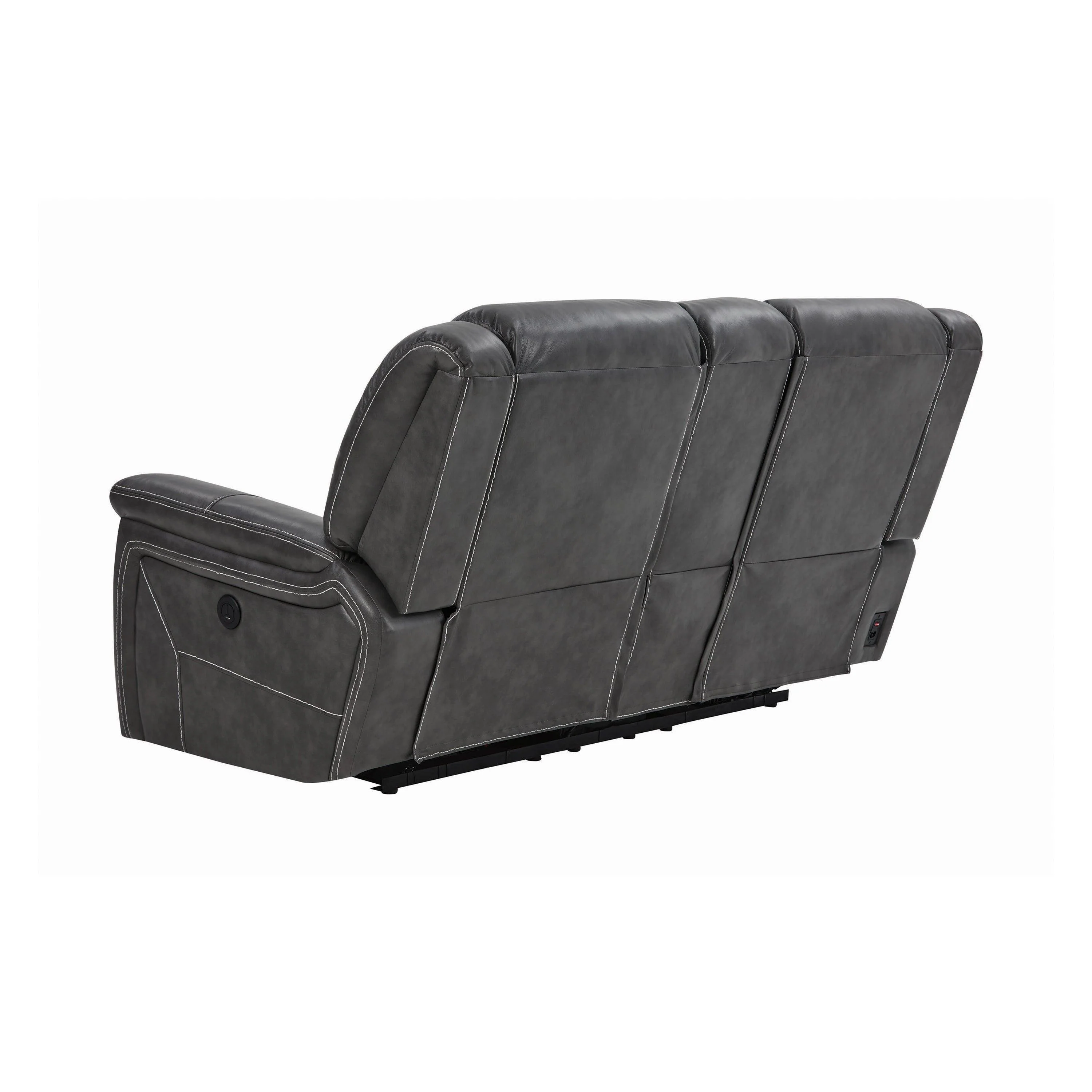 Conrad Upholstered Motion Loveseat Cool Grey - Image 3