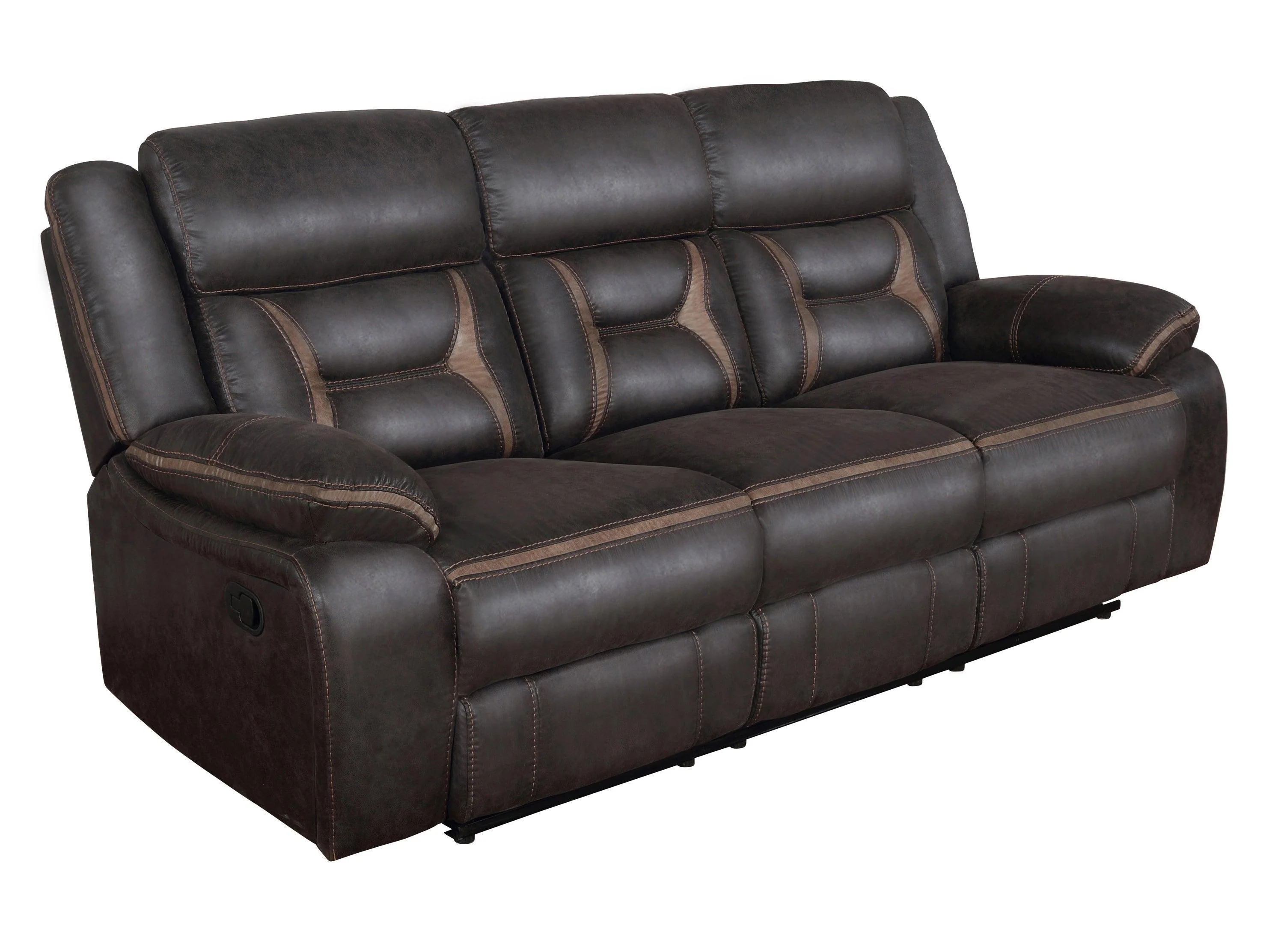 Greer Upholstered Tufted Back Motion Sofa - Image 3
