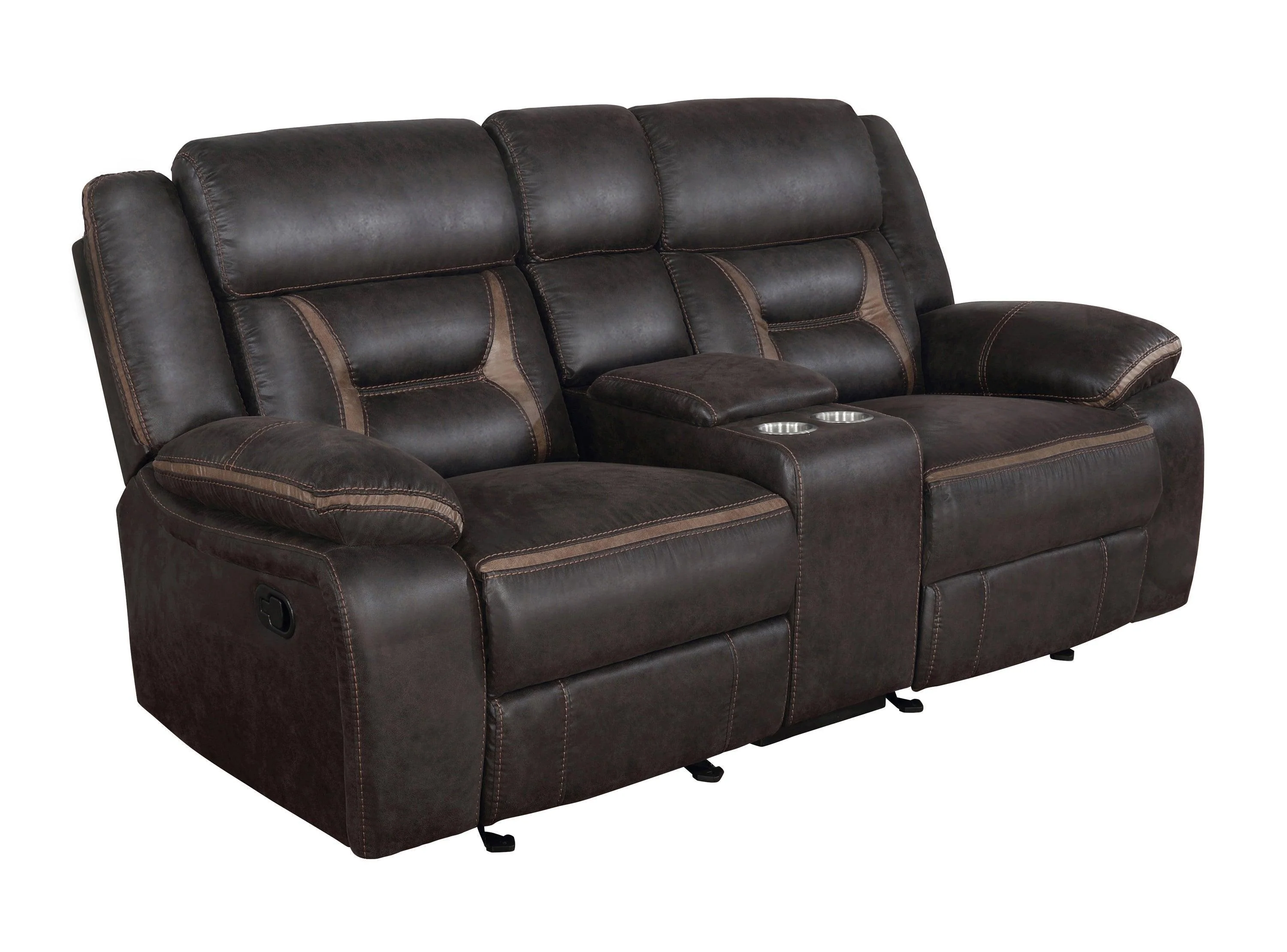 Greer Upholstered Tufted Back Glider Loveseat - Image 3