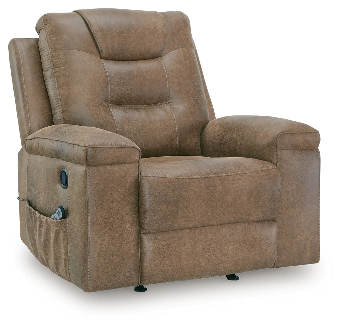 Stockworth Earth Faux Leather Recliner - Image 2