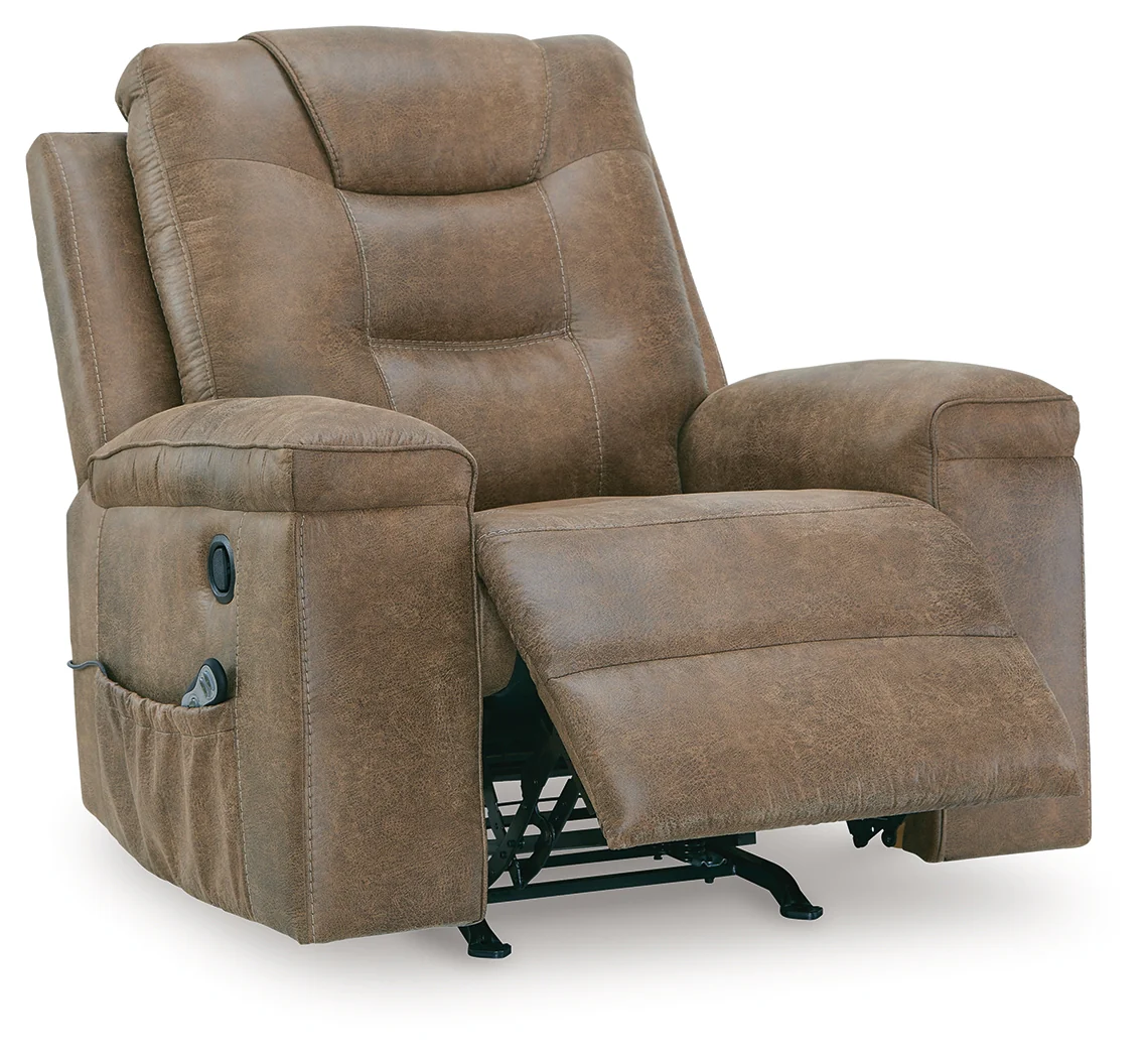 Stockworth Earth Faux Leather Recliner - Image 3