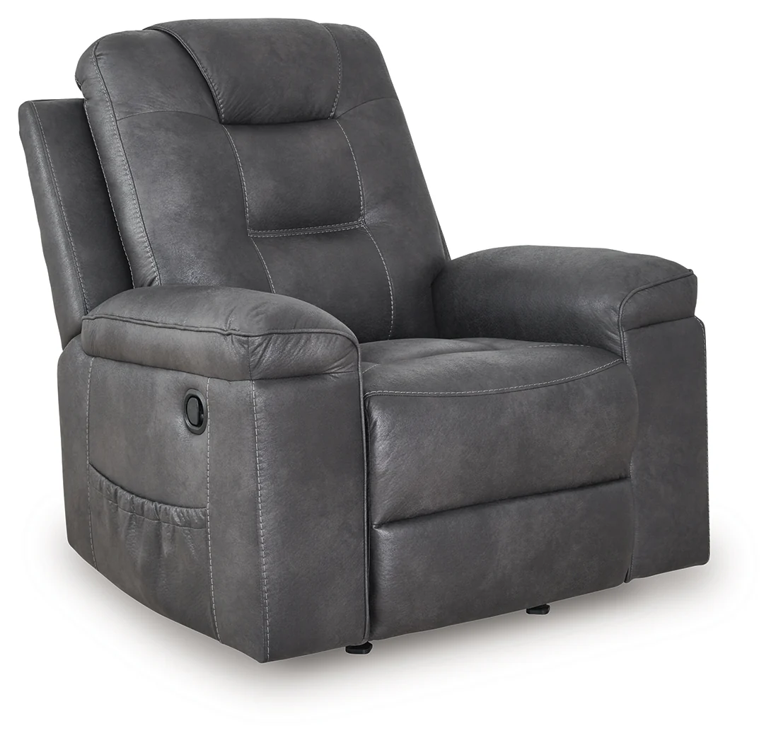 Stockworth Granite Faux Leather Recliner - Image 2