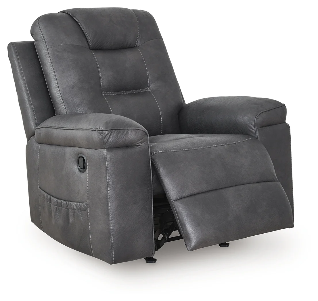 Stockworth Granite Faux Leather Recliner - Image 3