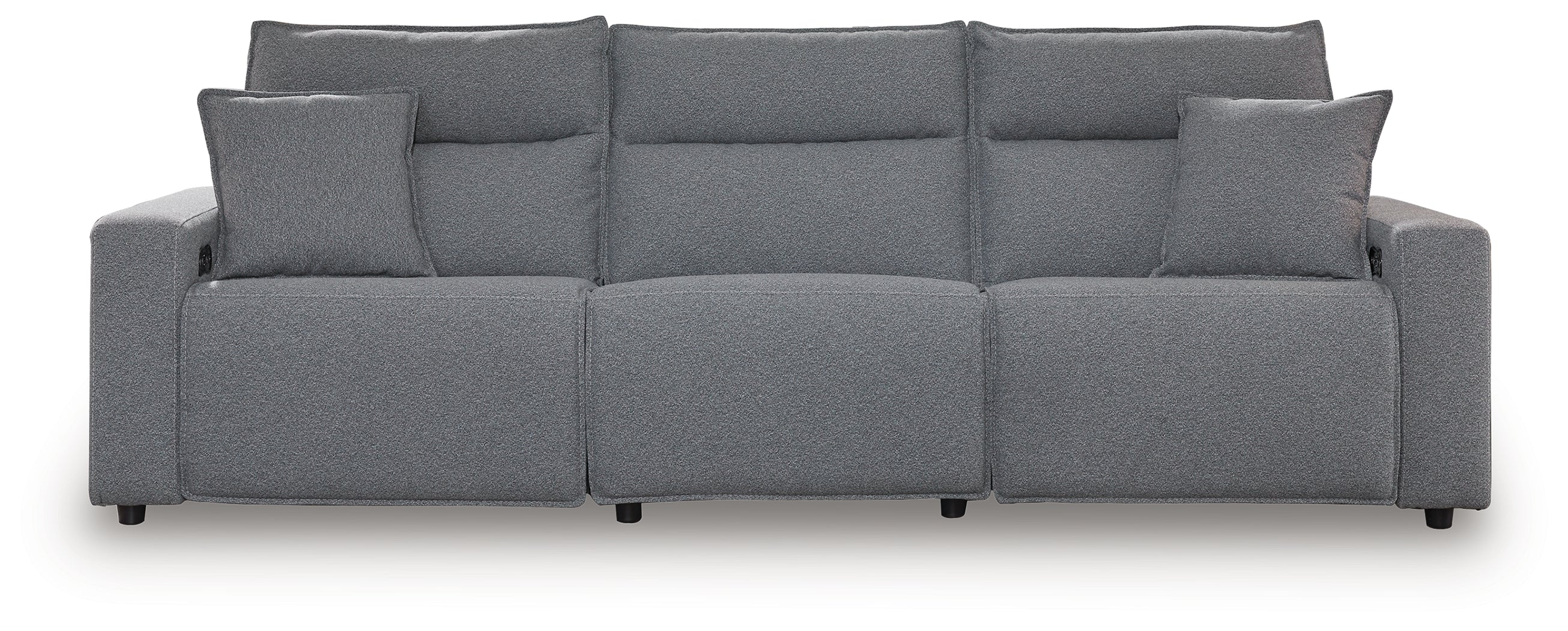 Modmax Salt and Pepper Next-Gen Nuvella™ 3-Piece Power Reclining Sectional - Image 2