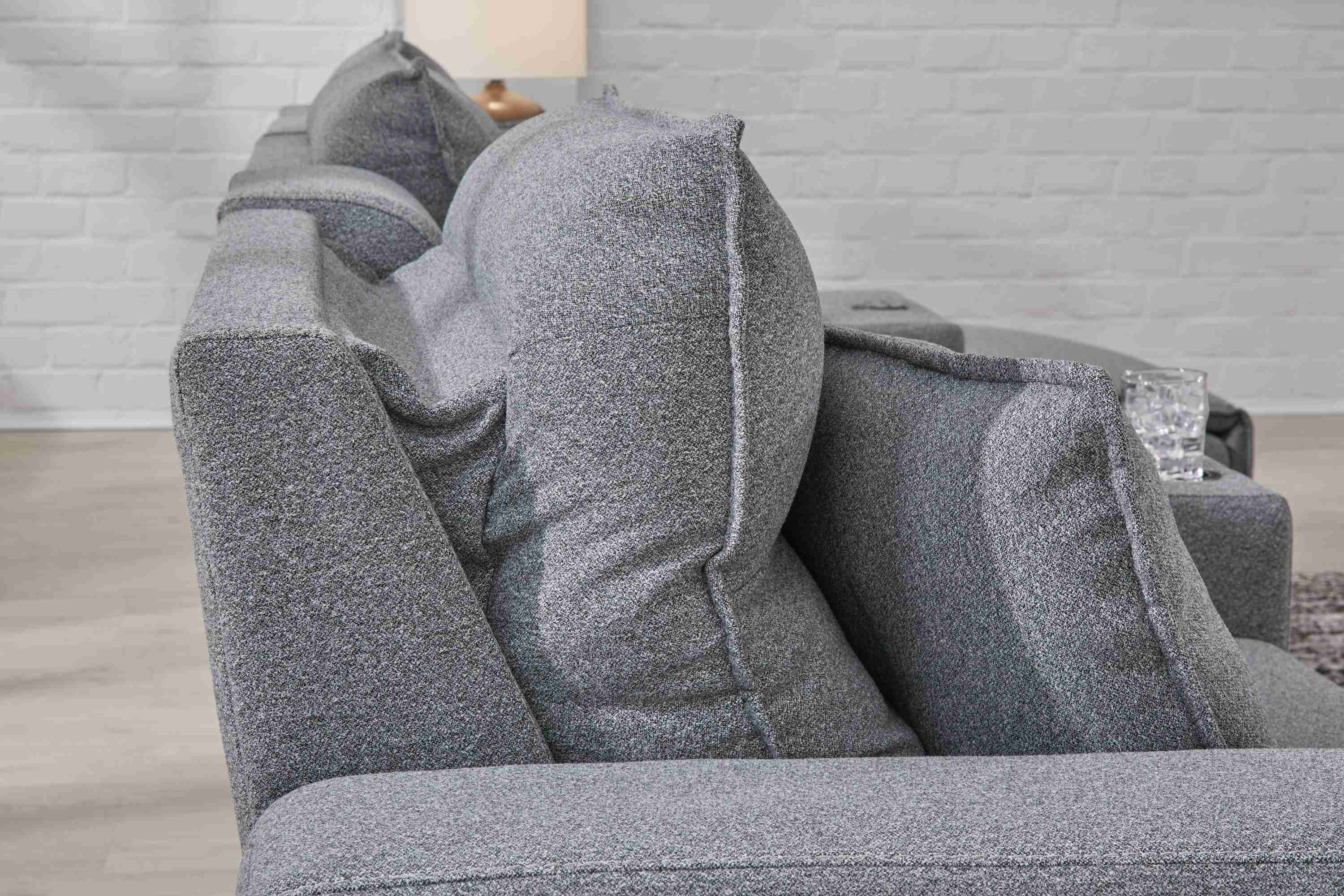 Modmax Salt and Pepper Next-Gen Nuvella™ 6-Piece Power Reclining Sectional - Image 3