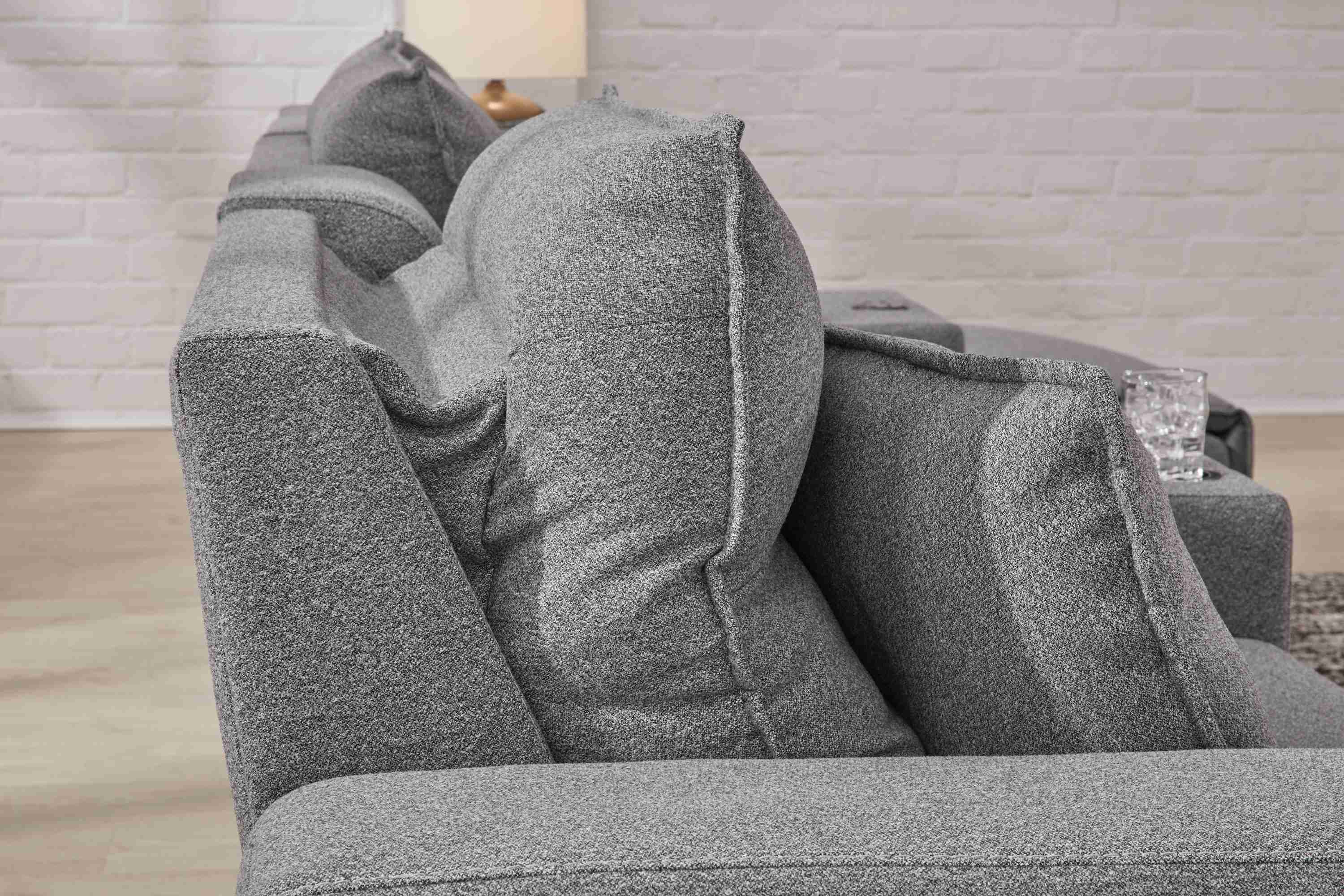 Modmax II Salt and Pepper Next-Gen Nuvella™ 3-Piece Power Reclining Sectional with Console - Image 3