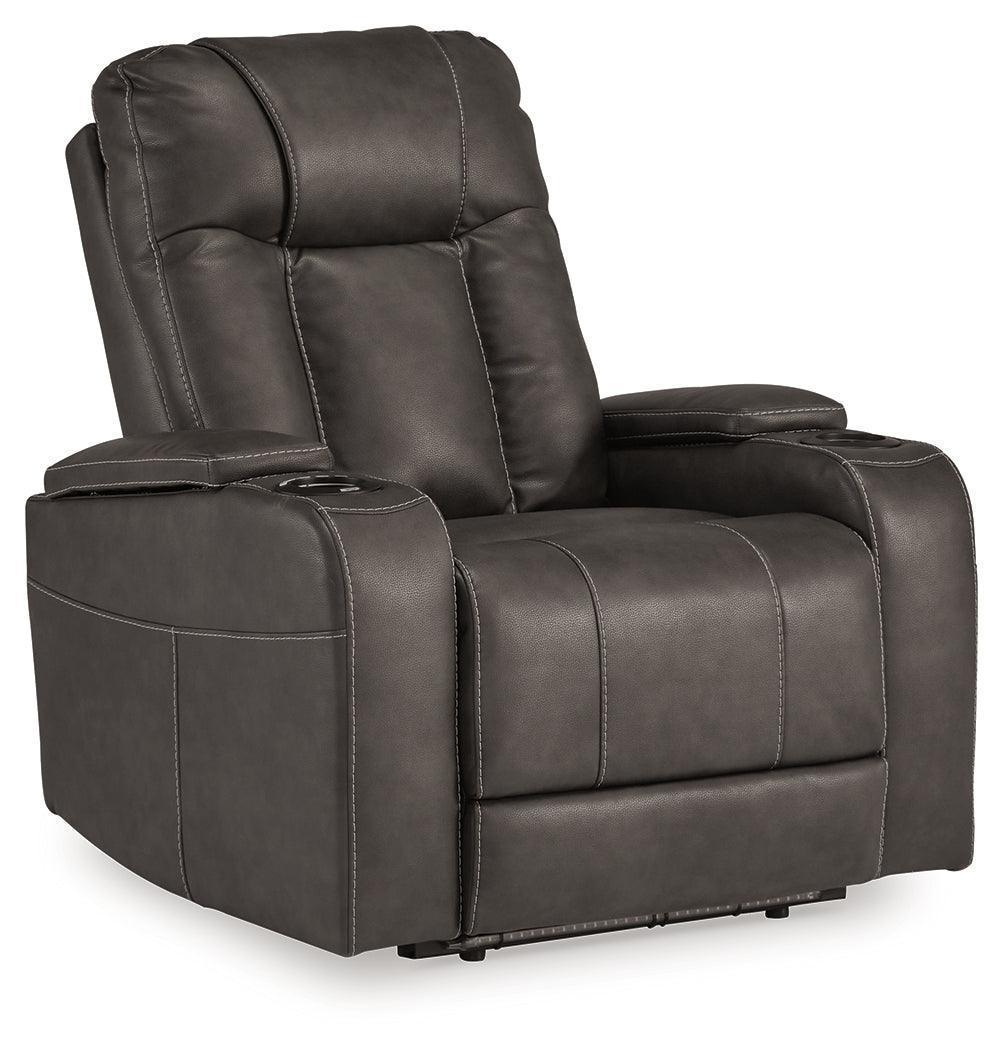 Feazada Shadow Faux Leather Power Recliner - Image 2