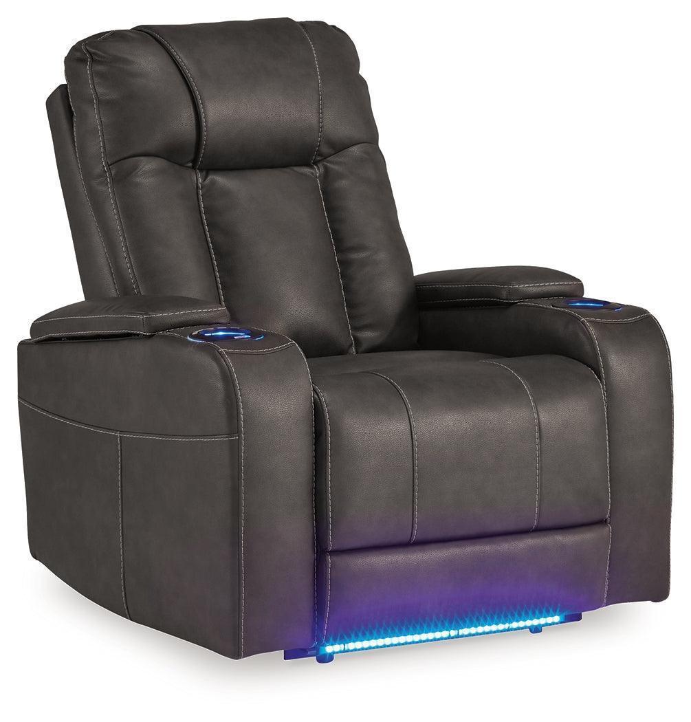Feazada Shadow Faux Leather Power Recliner - Image 3