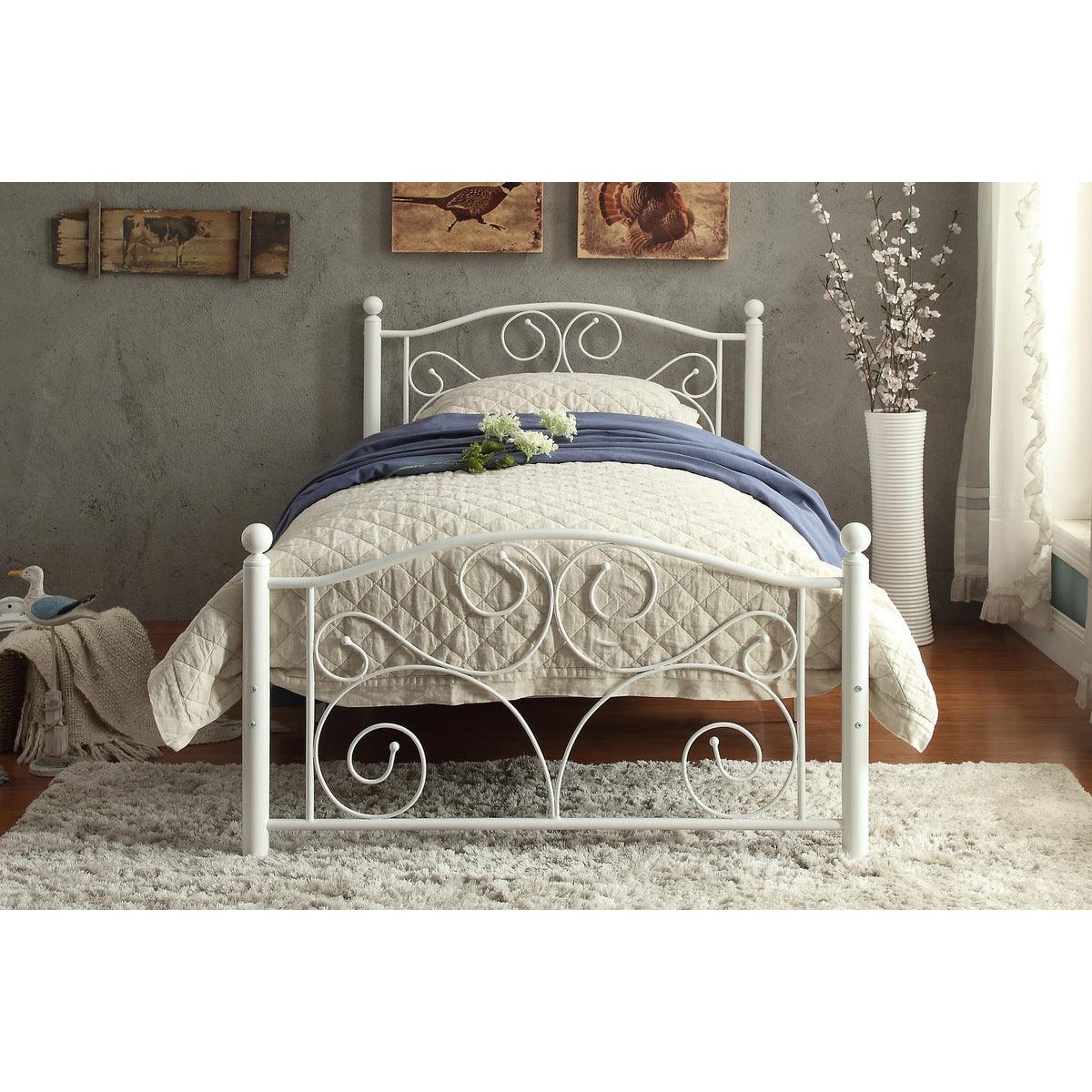 Pallina White Platform Twin Bed - Image 3