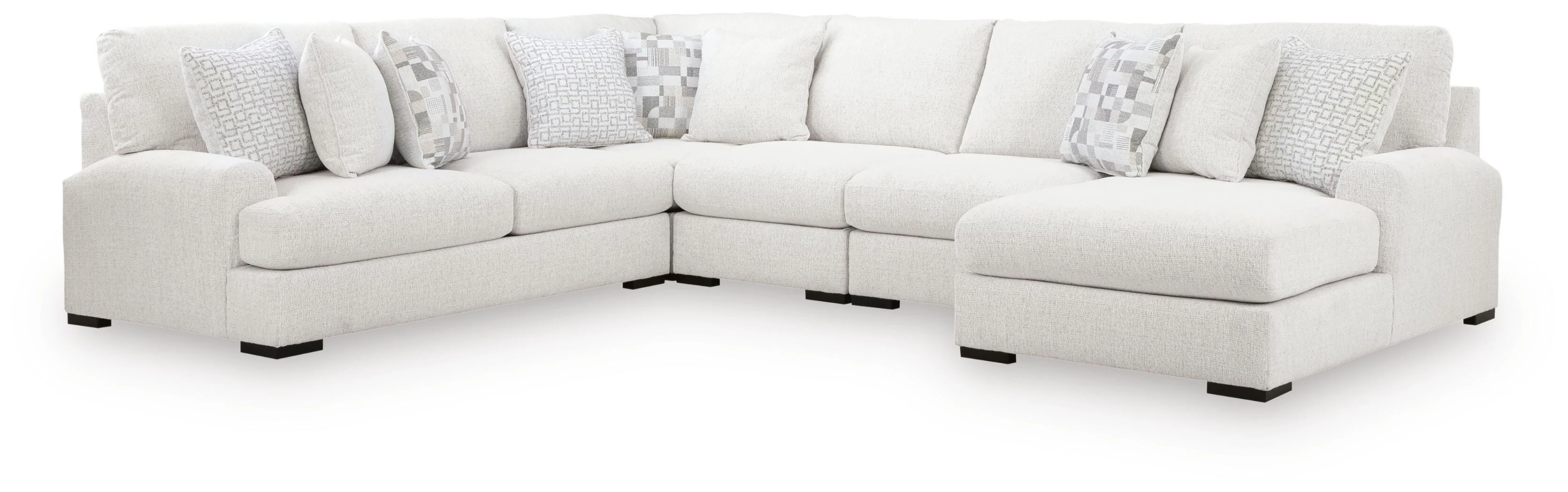Misty-Lakes Chalk 5-Piece Sectional with Chaise - Image 2