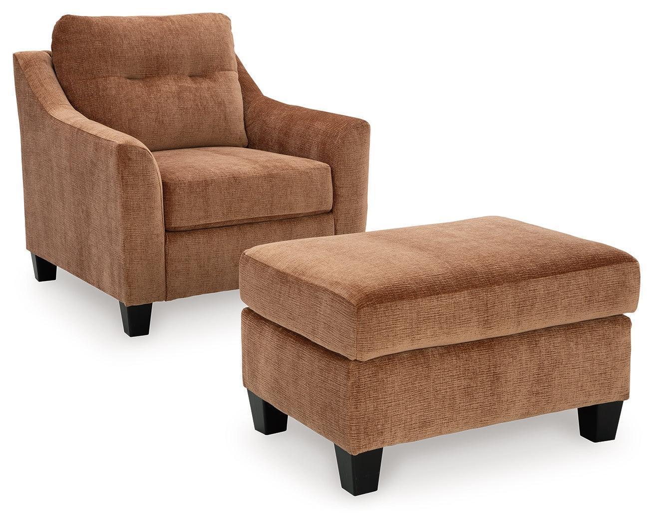 Amity Clay Bay Chair And Ottoman - Image 2