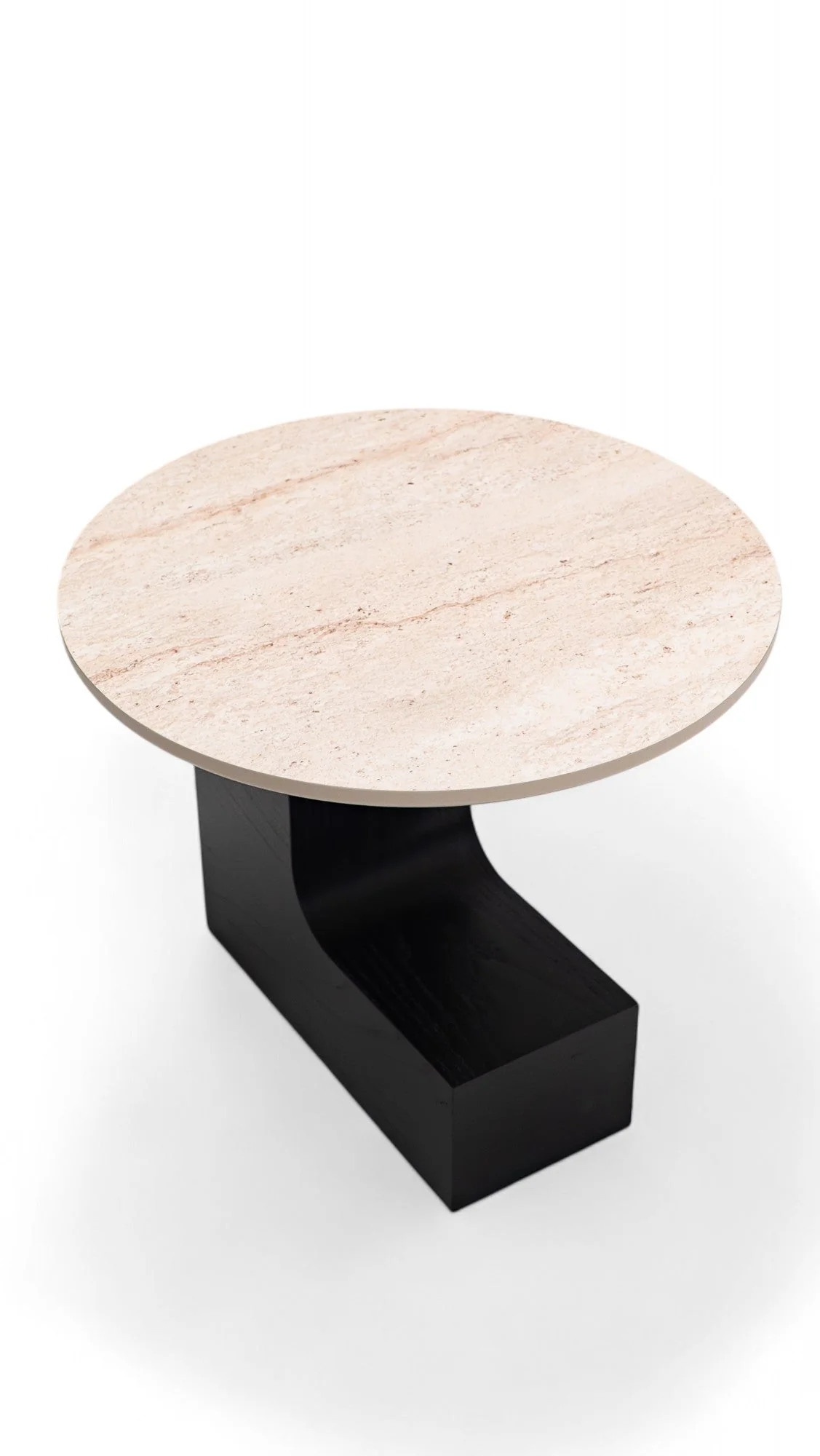 Jinna Black-Travertine Coffee with End Table - Image 2
