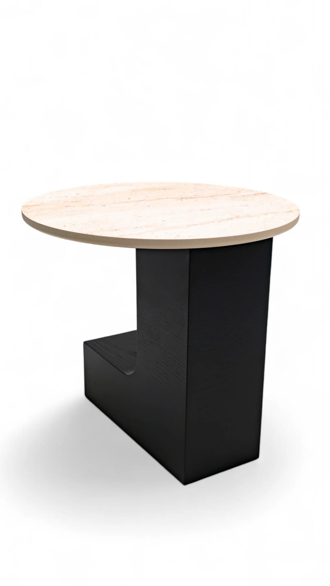 Jinna Black-Travertine Coffee with End Table - Image 3