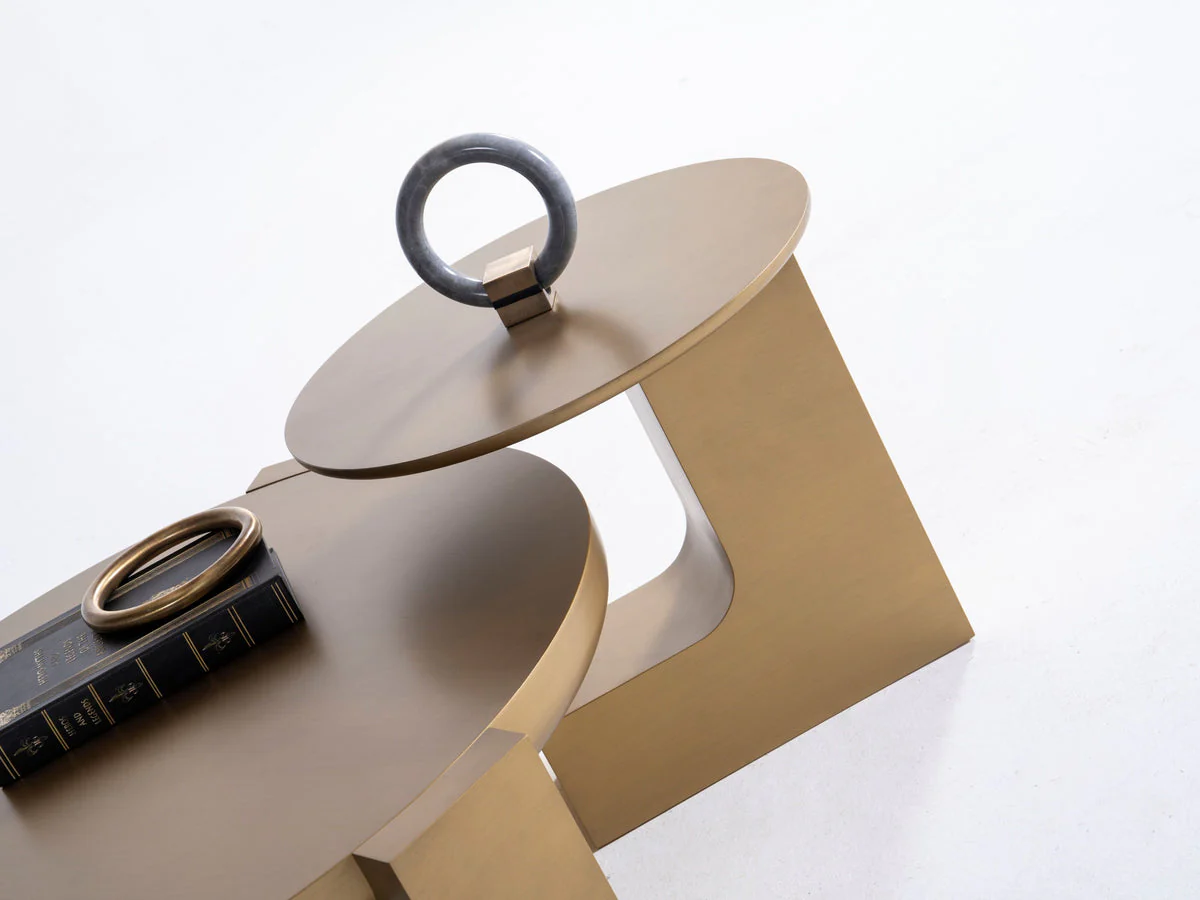 Jinna Gold Coffee with End Table - Image 2