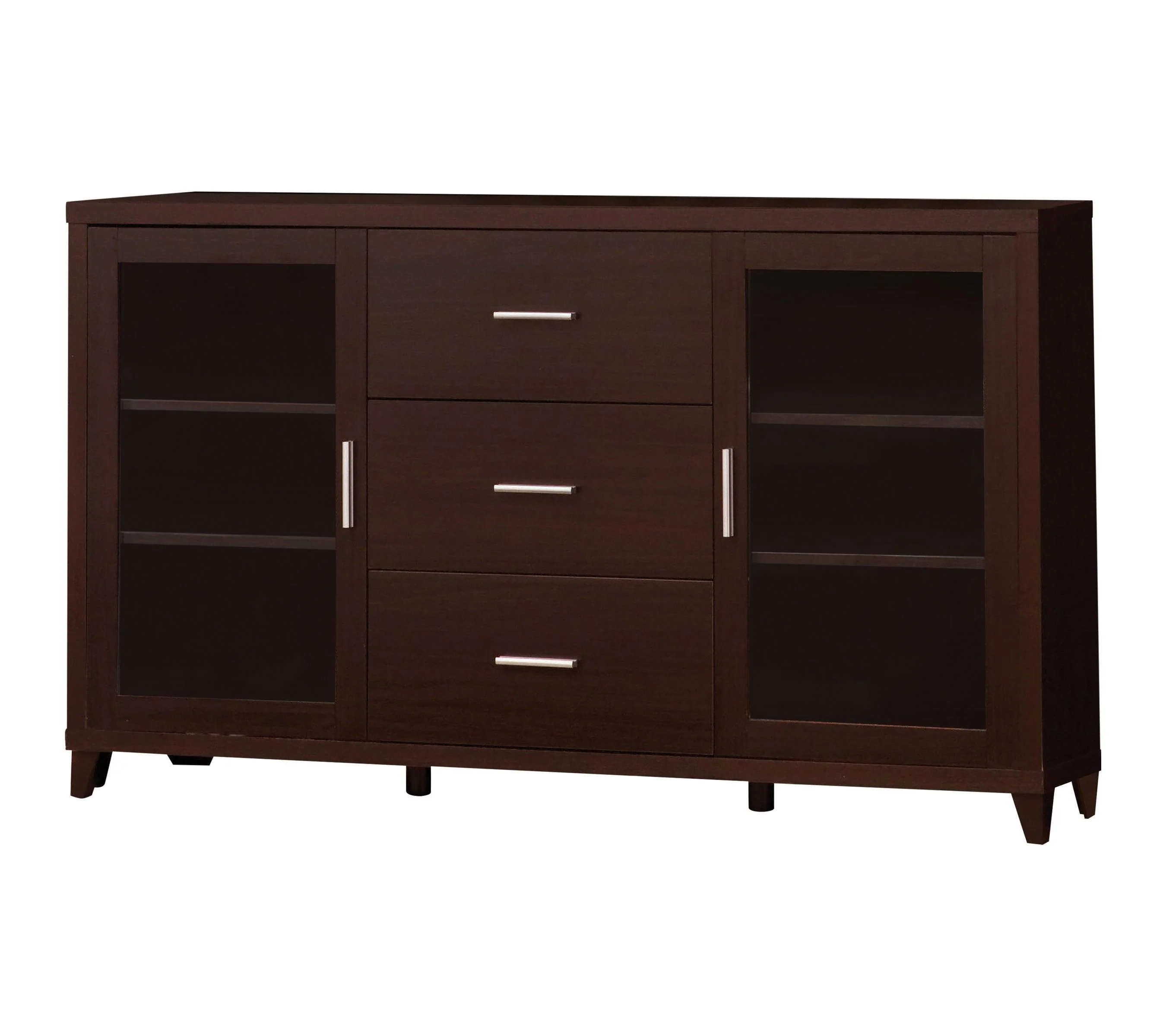 Lewes 2 Door TV Stand With Adjustable Shelves Cappuccino - Image 2
