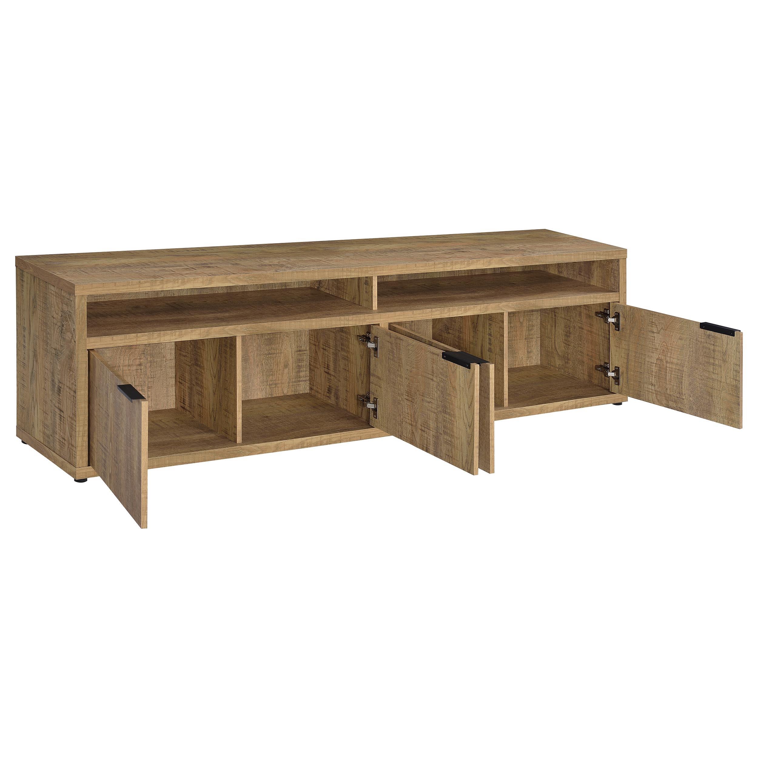 Sentnor 79-inch 4-door Engineered Wood TV Stand Media Console Mango - Image 3