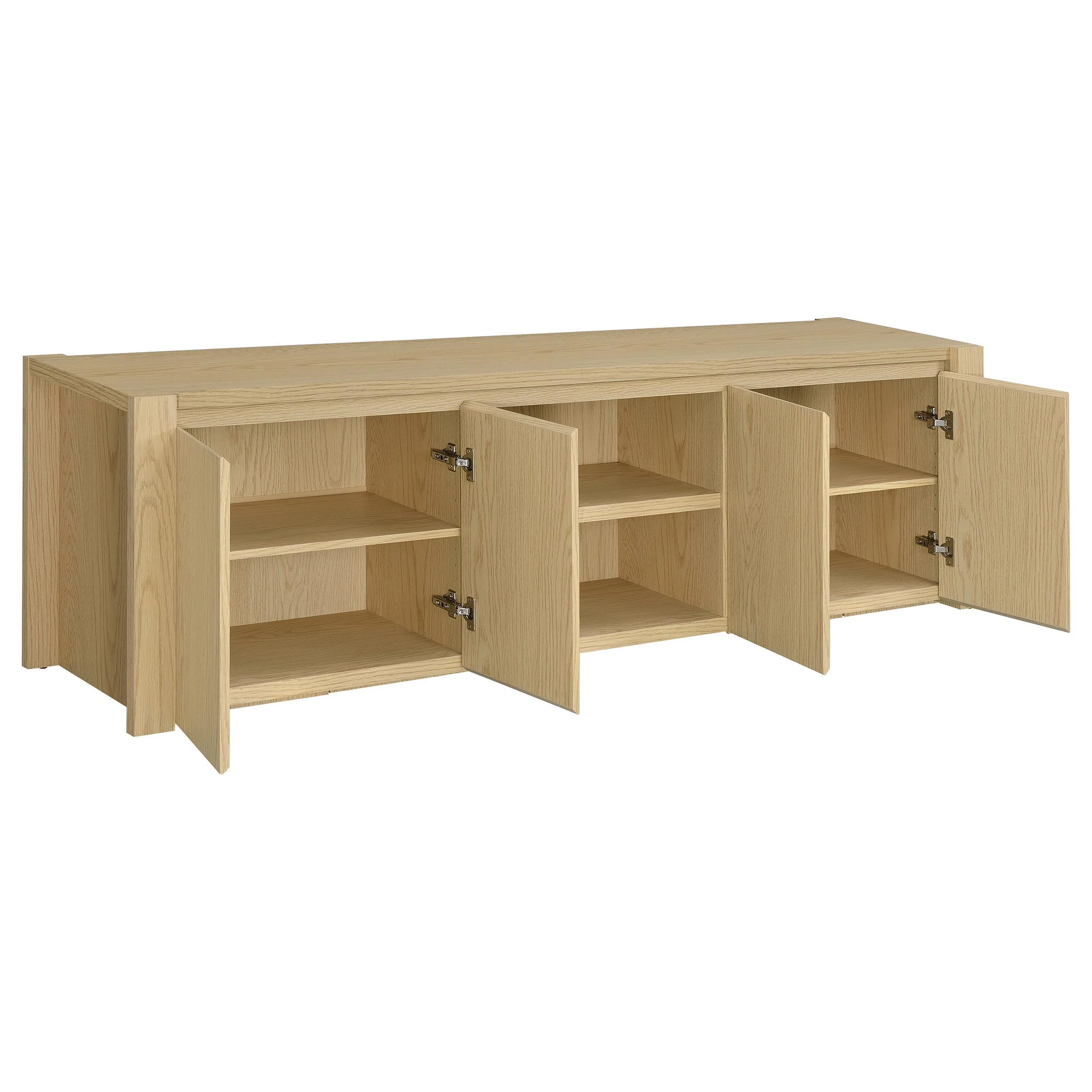 Laurelton 78-inch 4-door TV Stand Media Console Light Oak - Image 3
