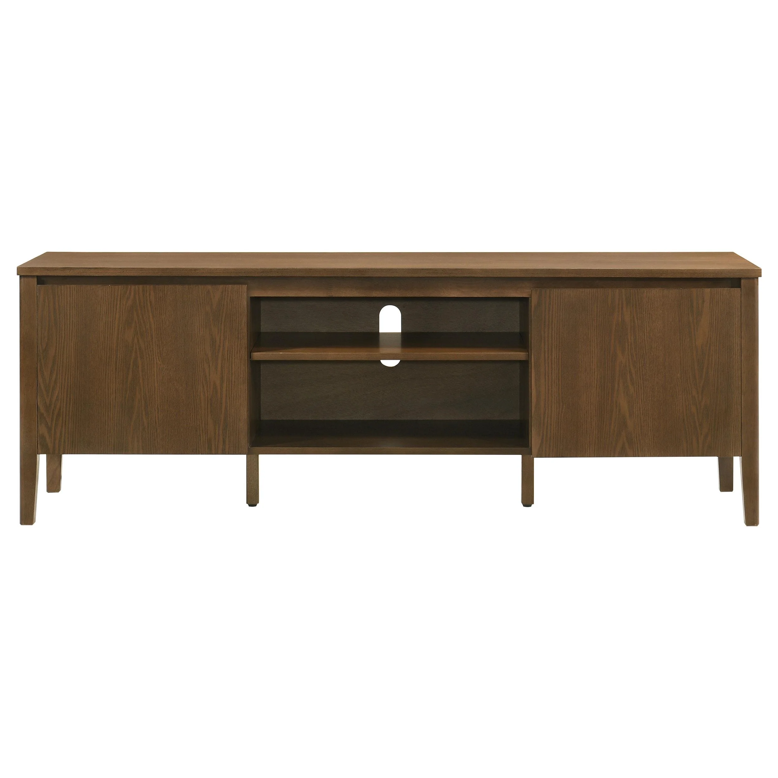 Thori 63-inch 2-door TV Stand Media Console Dark Brown - Image 2