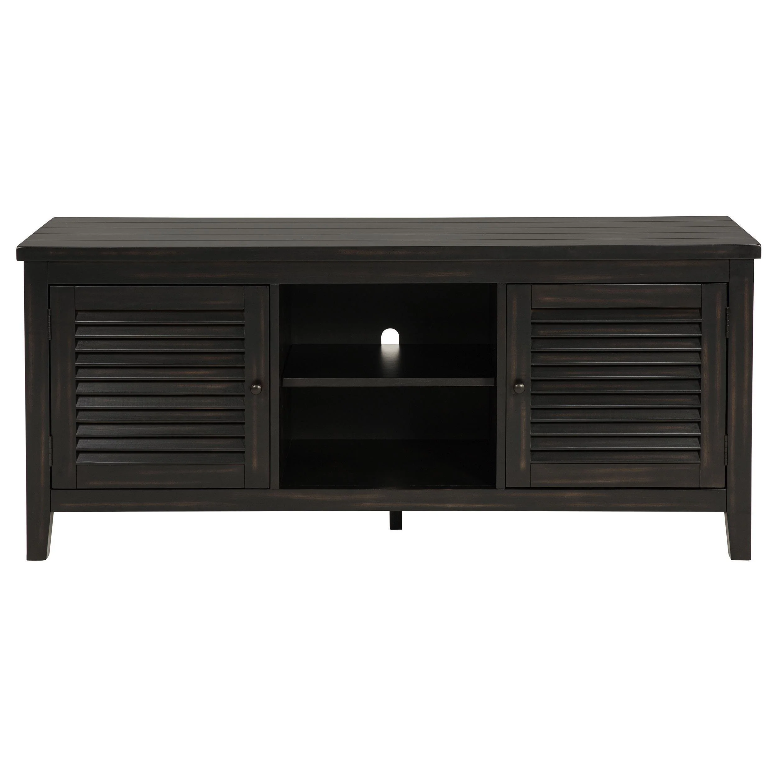 Concord 2-door 60-inch TV Stand Console Distressed Java - Image 3