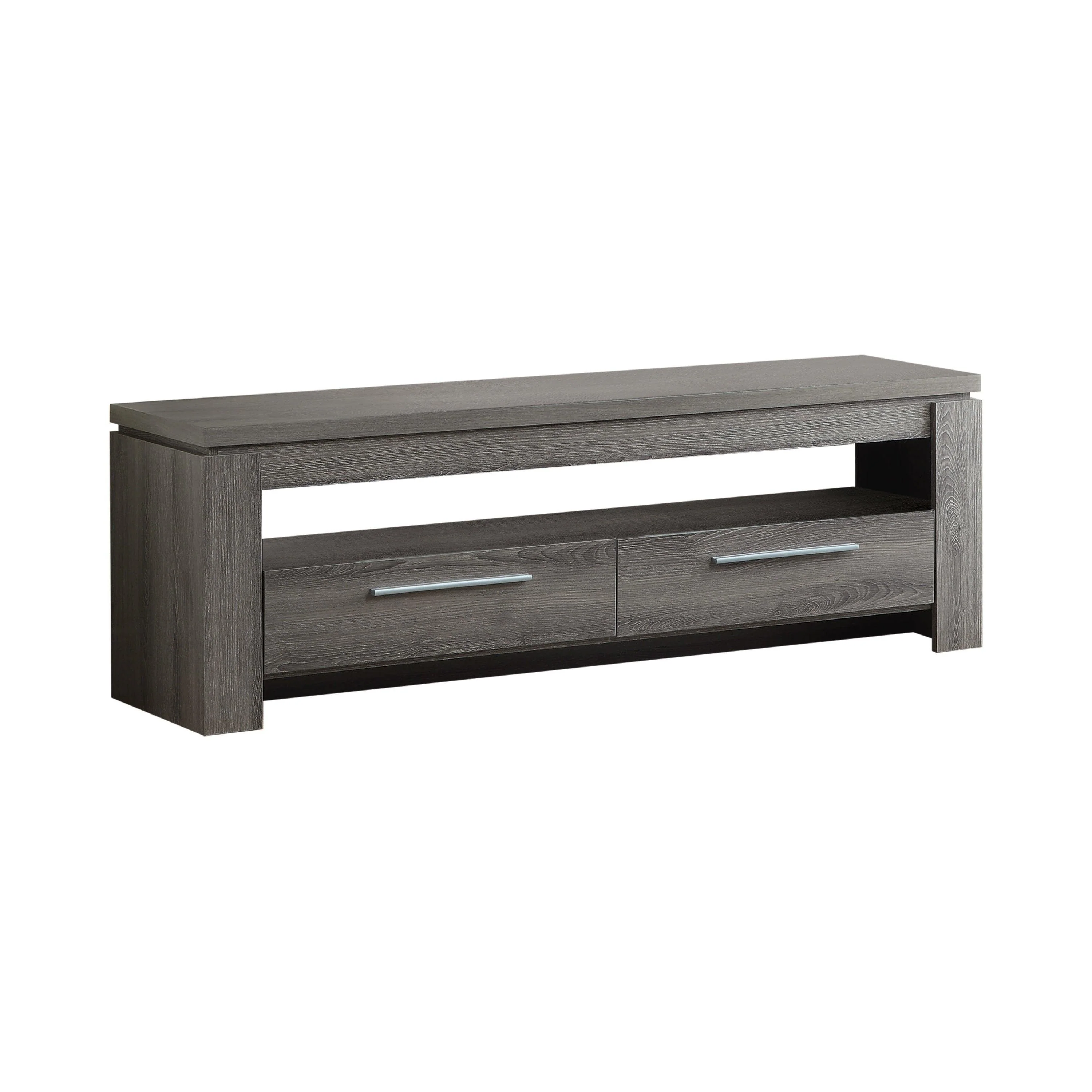 Elkton 2 Drawer TV Console Weathered Grey - Image 2