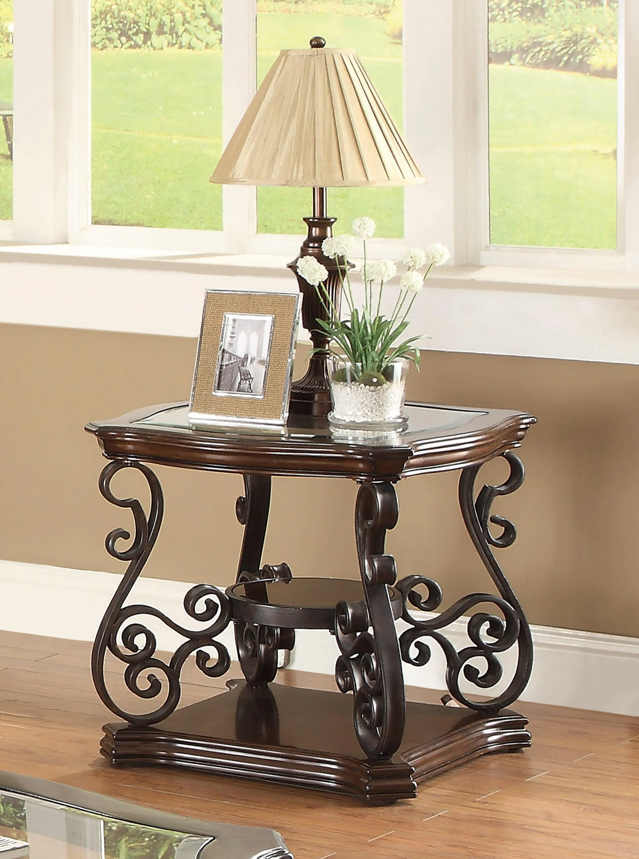 Laney End Table Deep Merlot Clear - Image 2