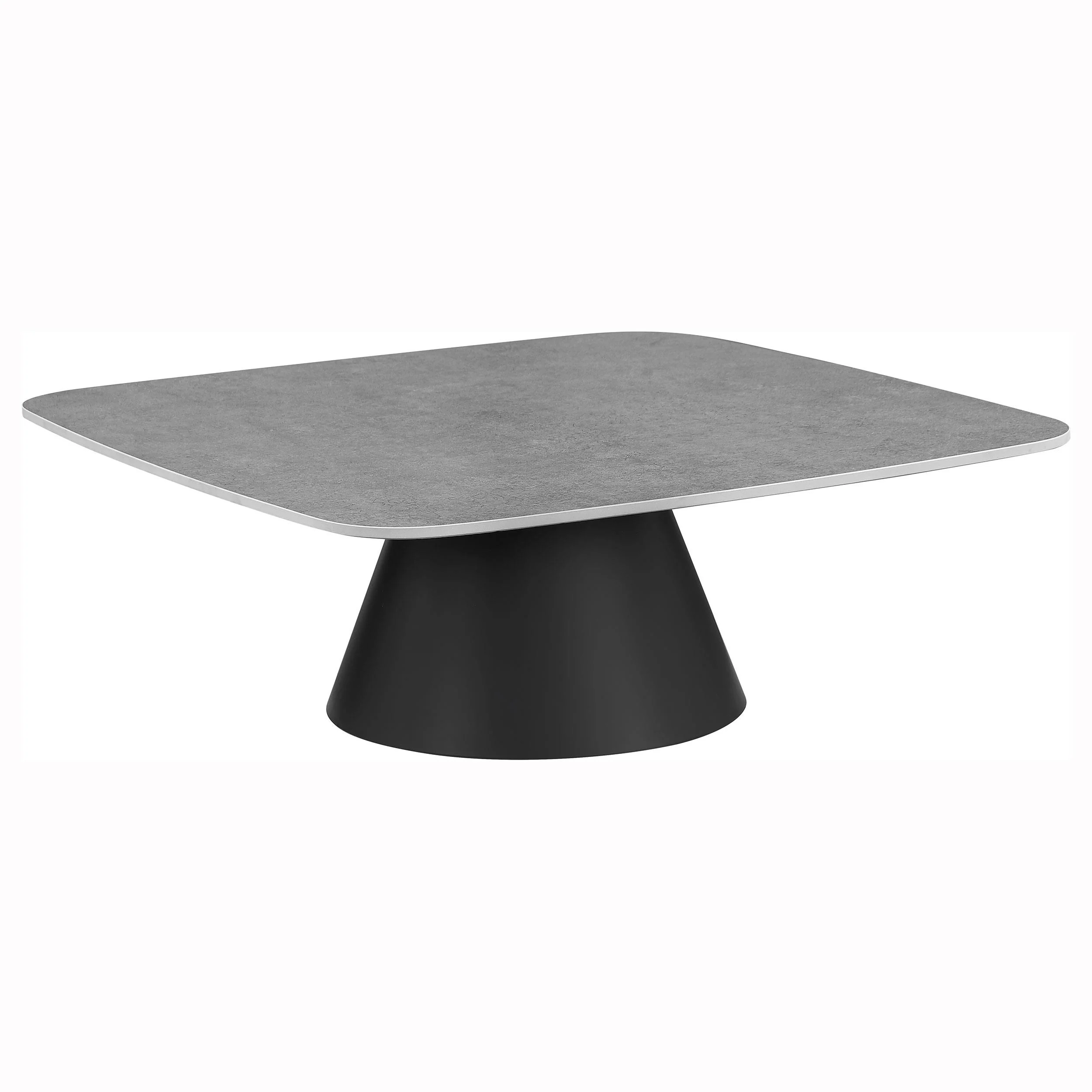 Eason 2-piece Cocktail Coffee Table Set Concrete and Black - Image 2
