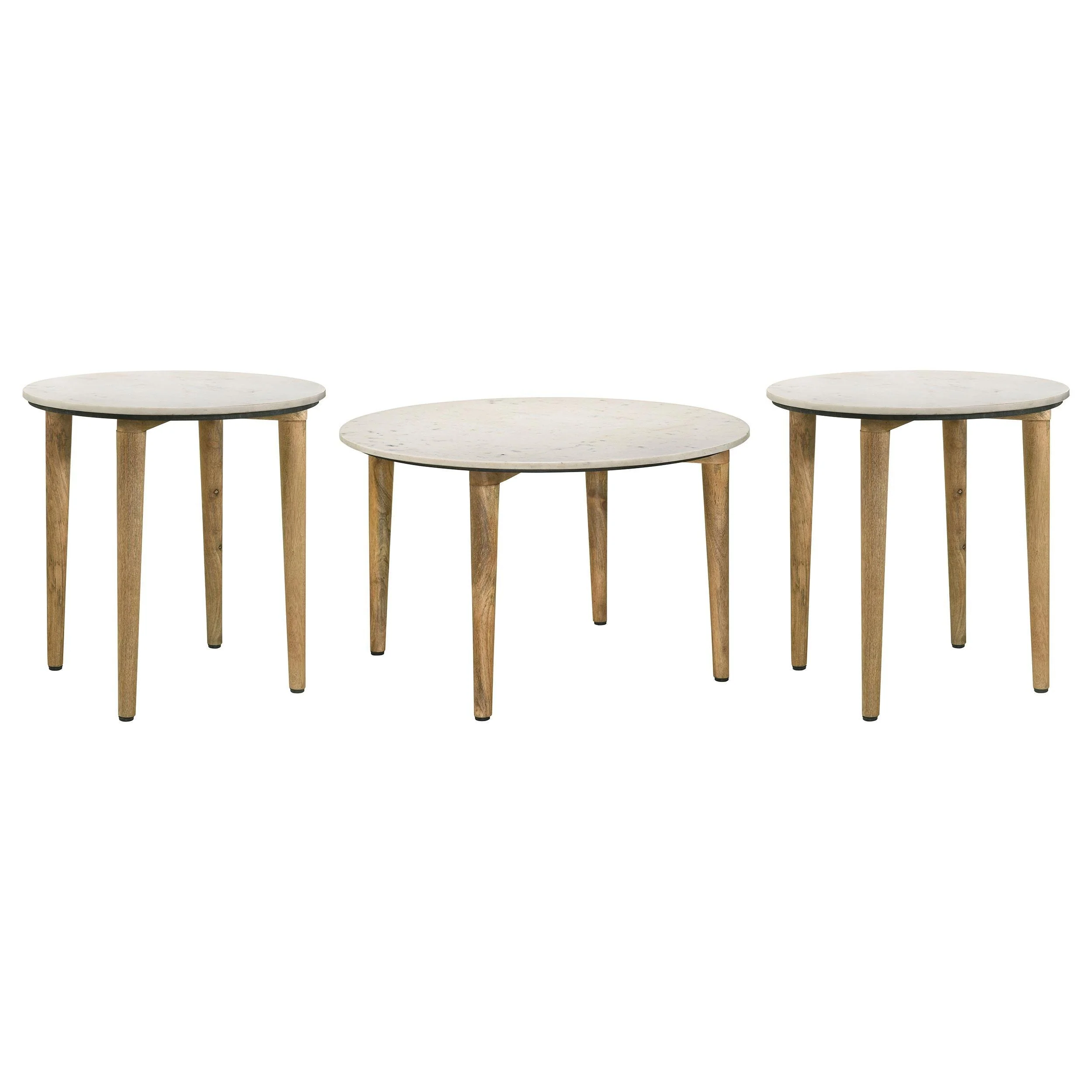 Aldis 3-piece Coffee and End Table Set White - Image 2