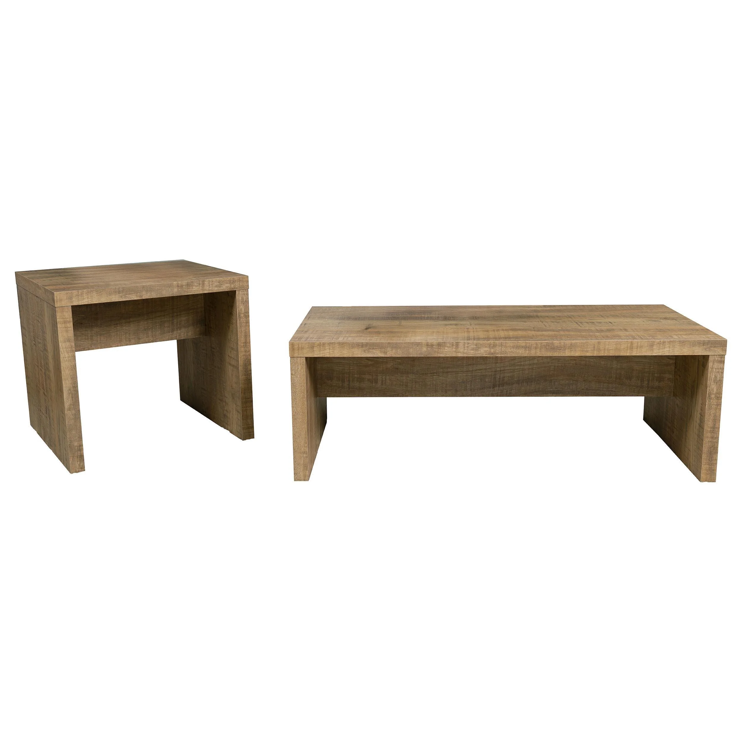 Lynette 2-piece Rectangular Coffee and End Table Set Mango - Image 2