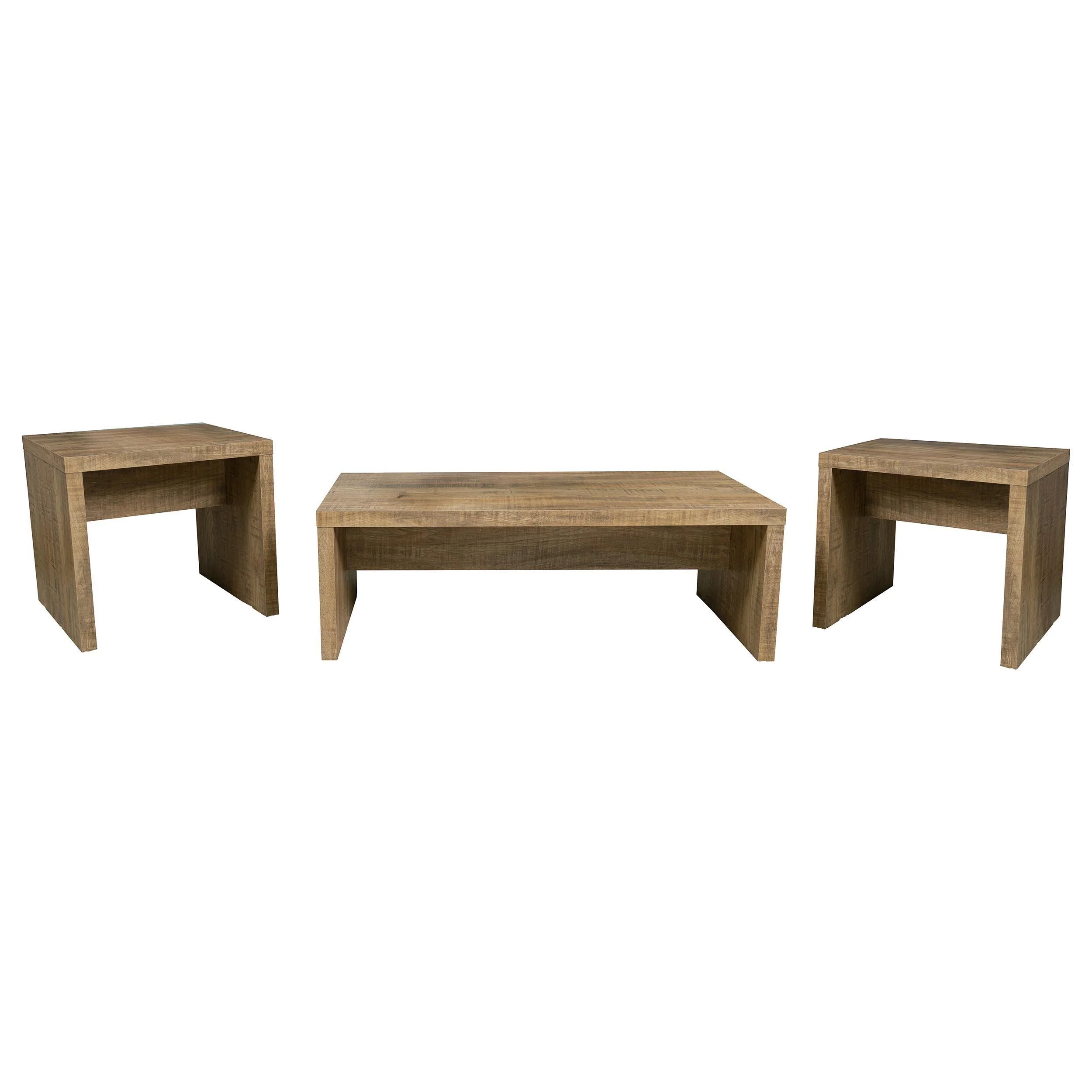 Lynette 3-piece Rectangular Coffee and End Table Set Mango - Image 2