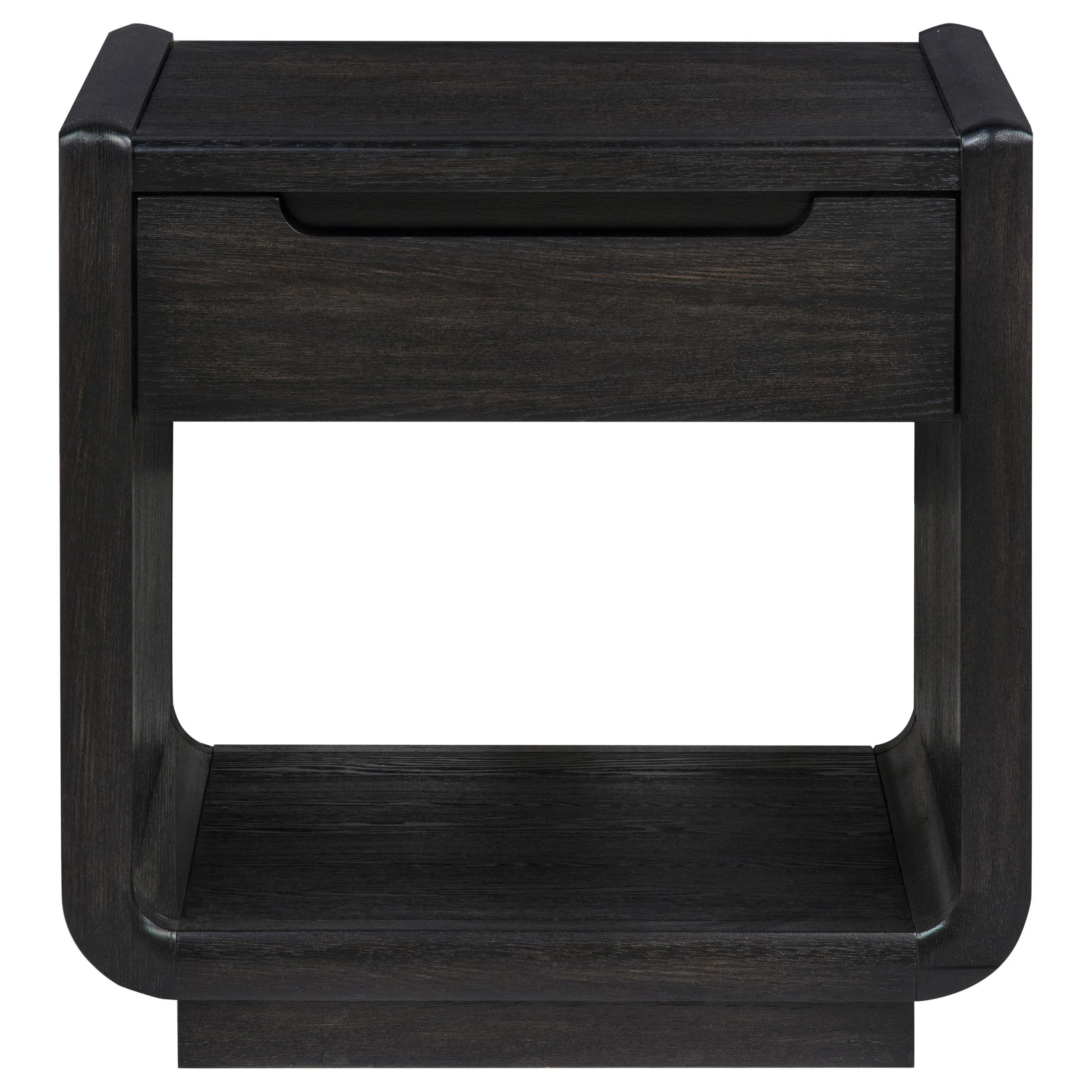 Leandro 1-drawer Wood Occasional Side End Table Burnished Black - Image 3