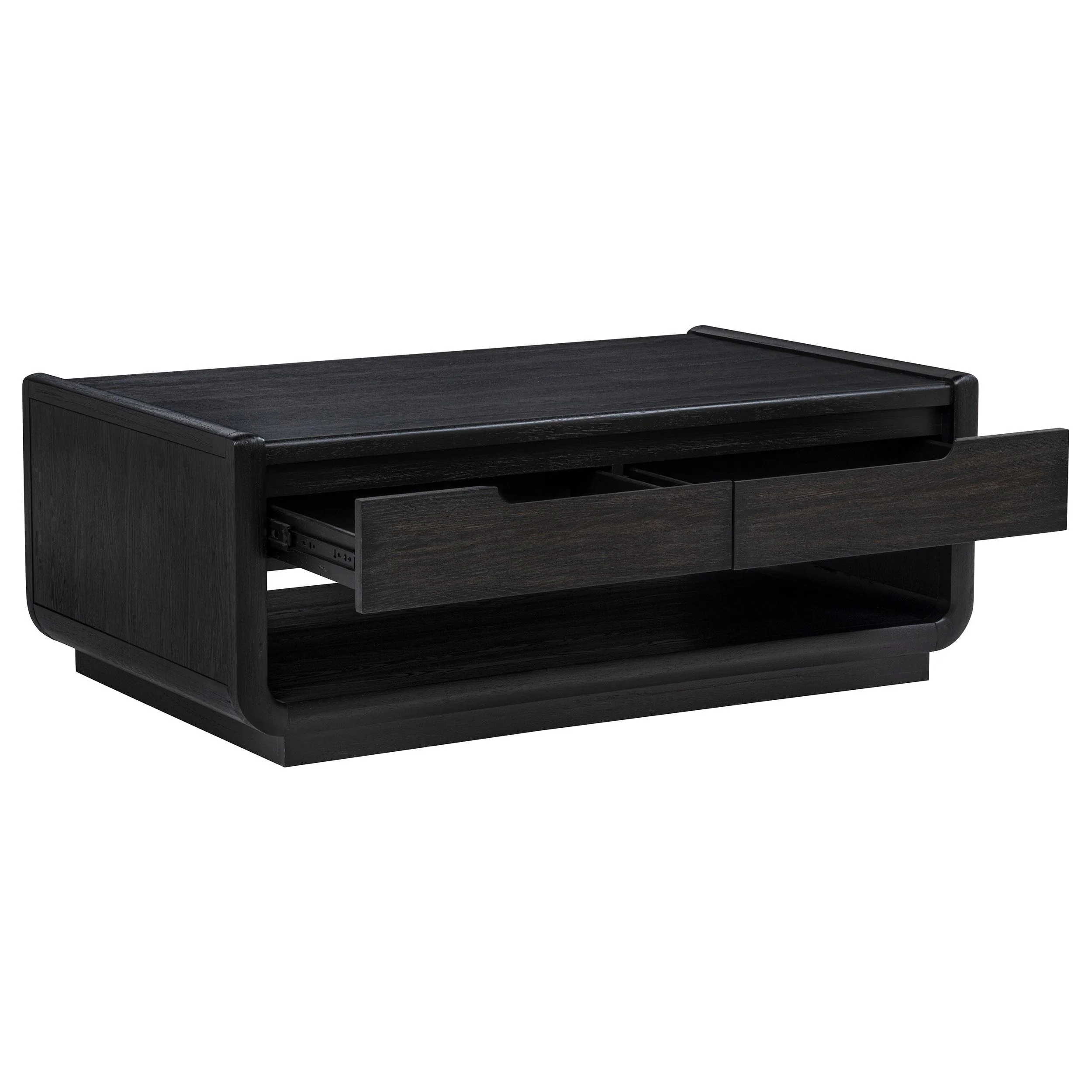 Leandro 2-drawer Wood Cocktail Coffee Table Burnished Black - Image 2